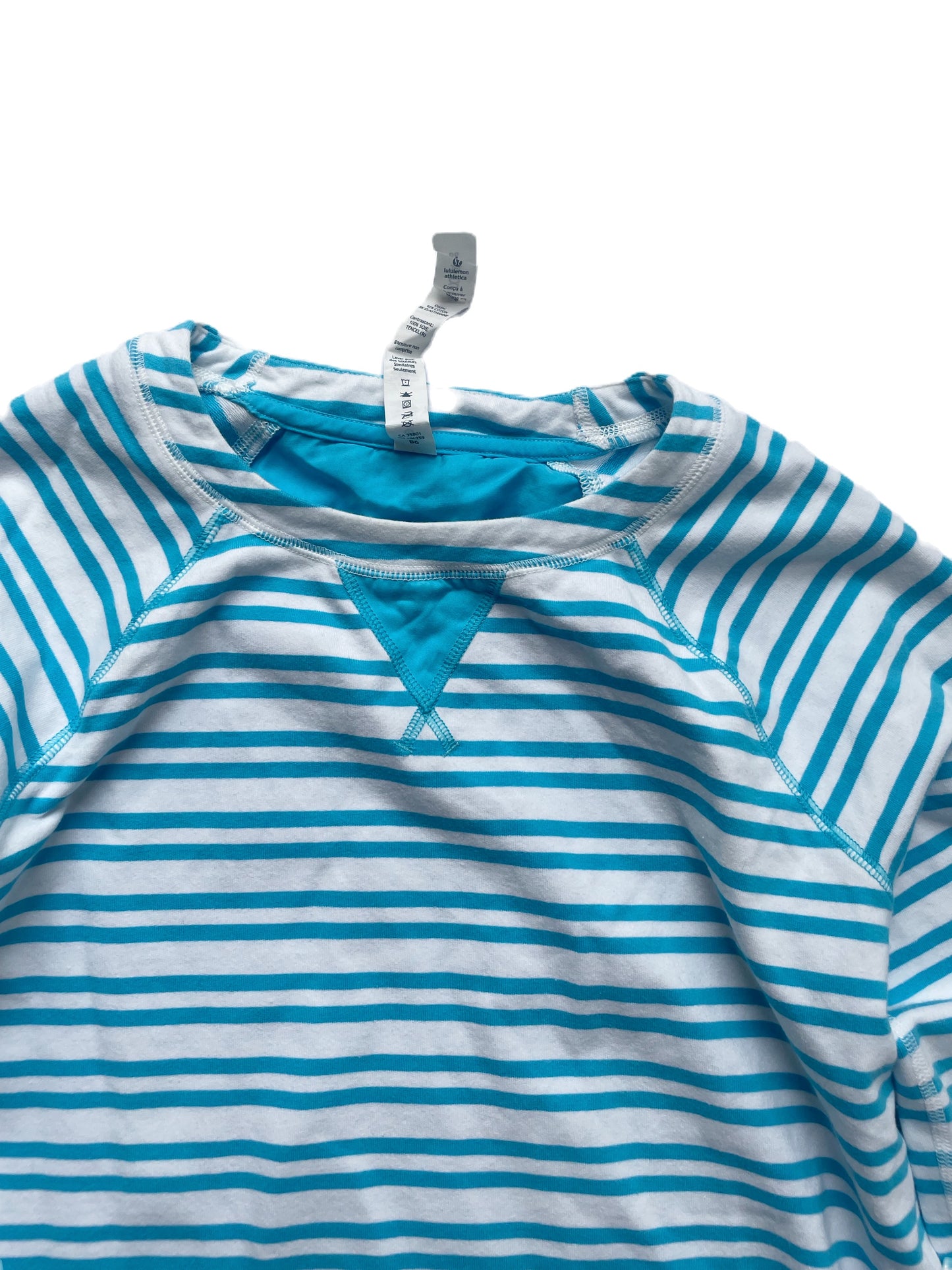 Lululemon Blue Striped Jumper S image 3