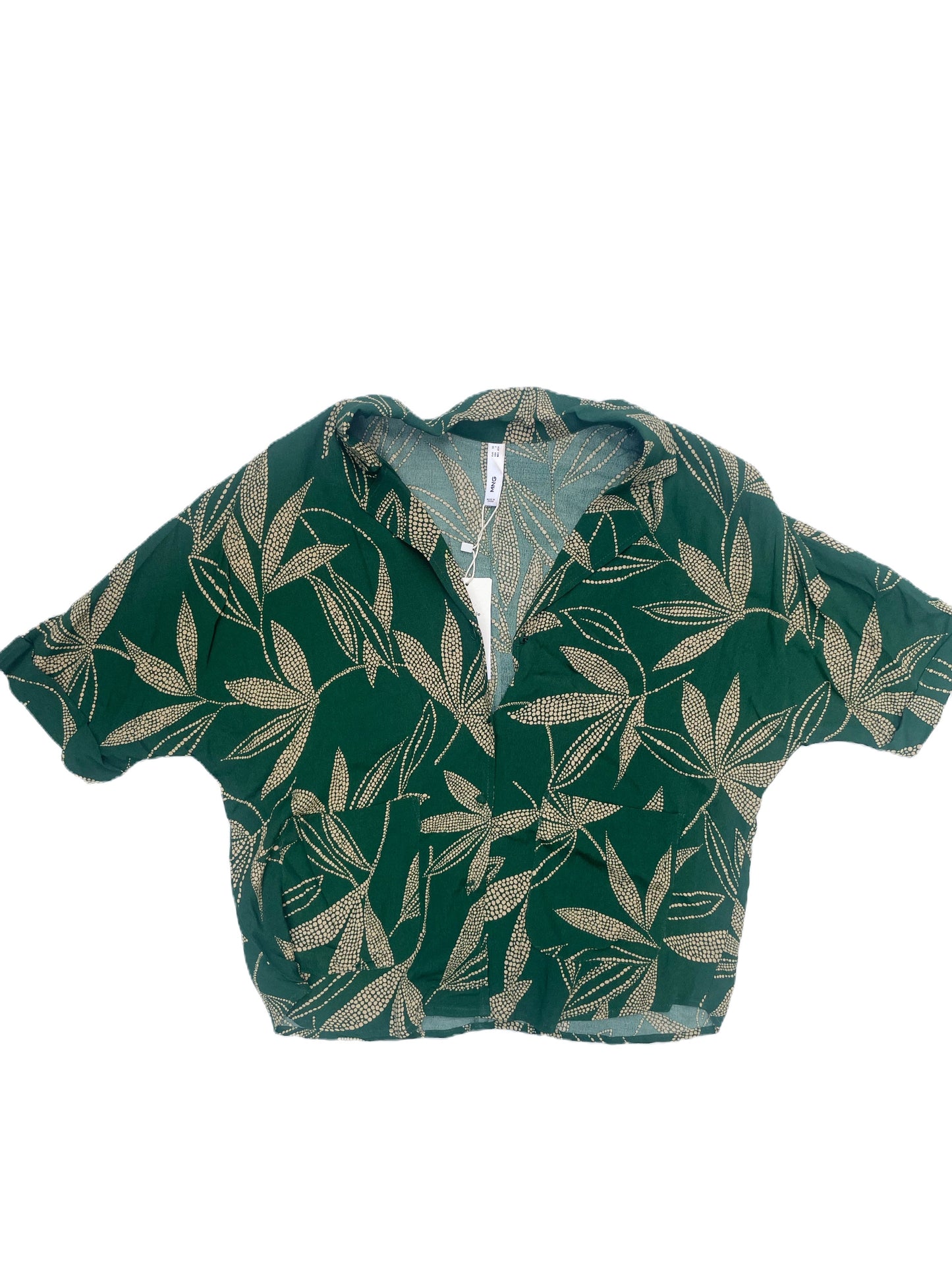 New With Tags Mango Cropped Printed Shirt XS image 1