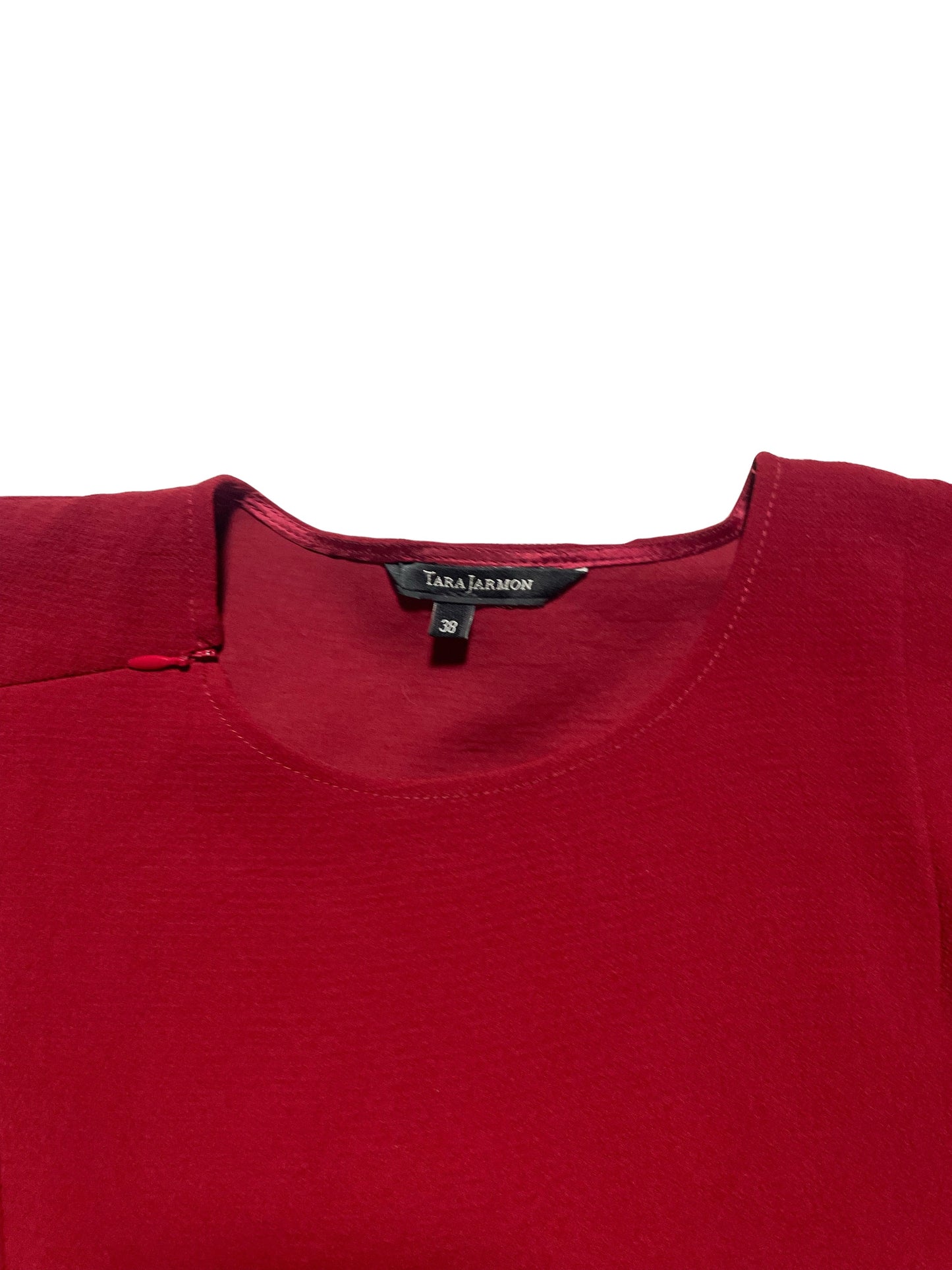 Tara Jarmon Red Crepe Dress UK 10 image 2