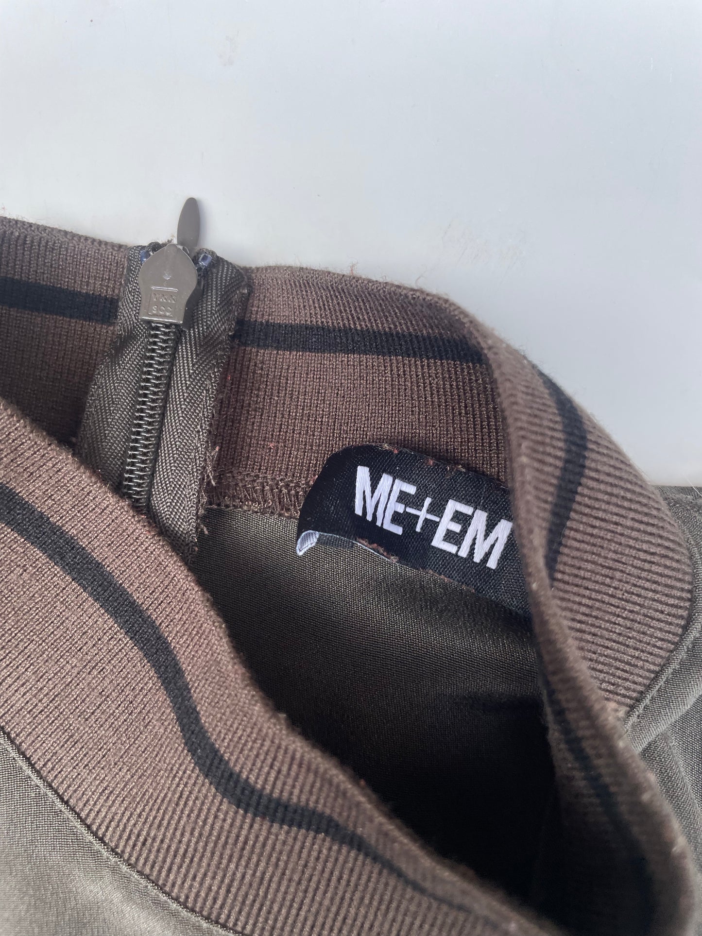 Me+Em Silk Khaki Top UK 8 image 2