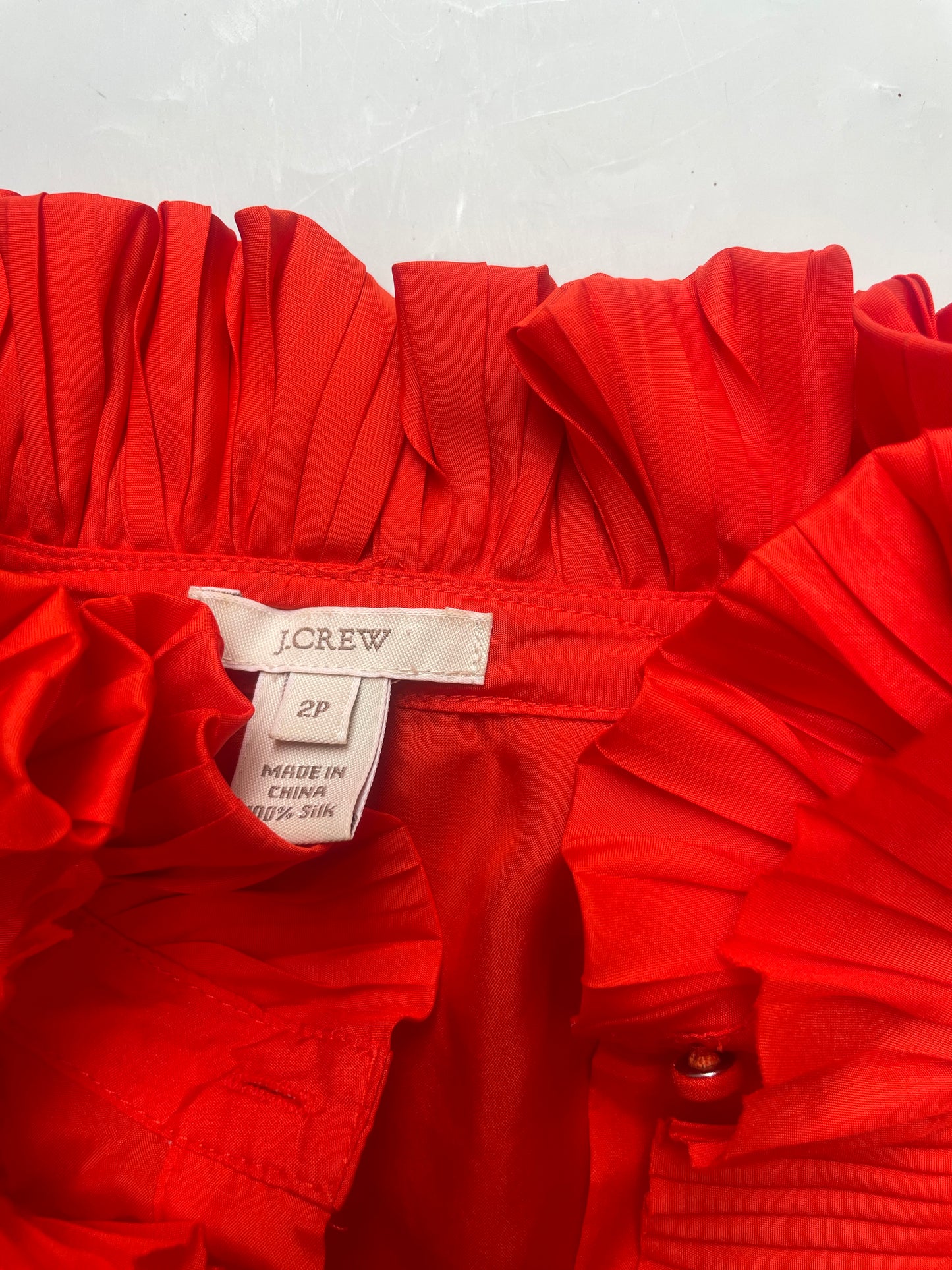 J.Crew Coral Frill Blouse UK 6 image 2