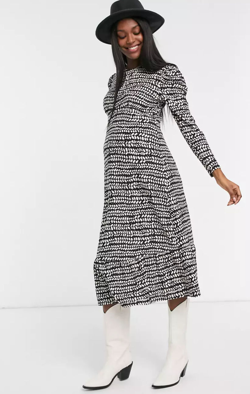 Topshop Maternity Printed Dress UK 10 image 0