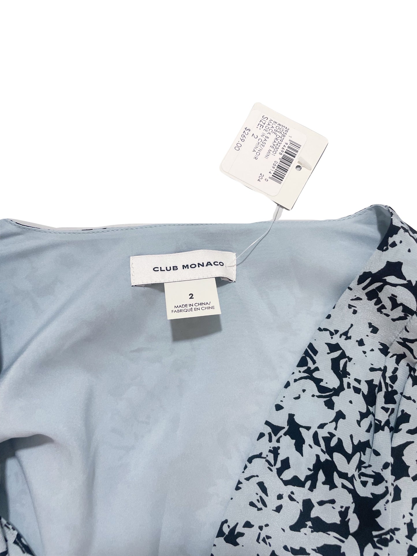 New With Tags Club Monaco Side Drape Mini Dress UK 6 image 2