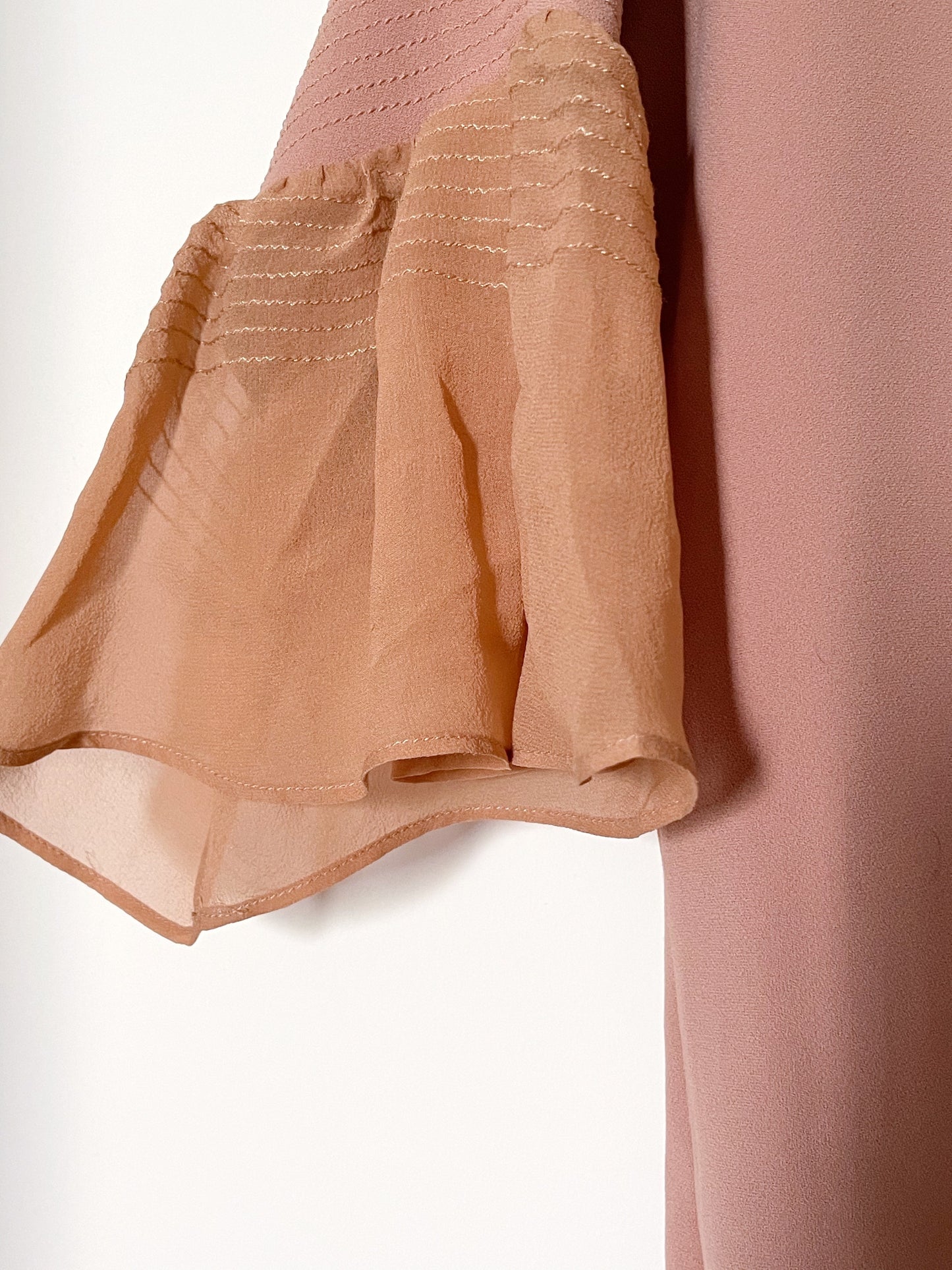Elisabetta Franchi Tan Silk Dress UK 6 image 2