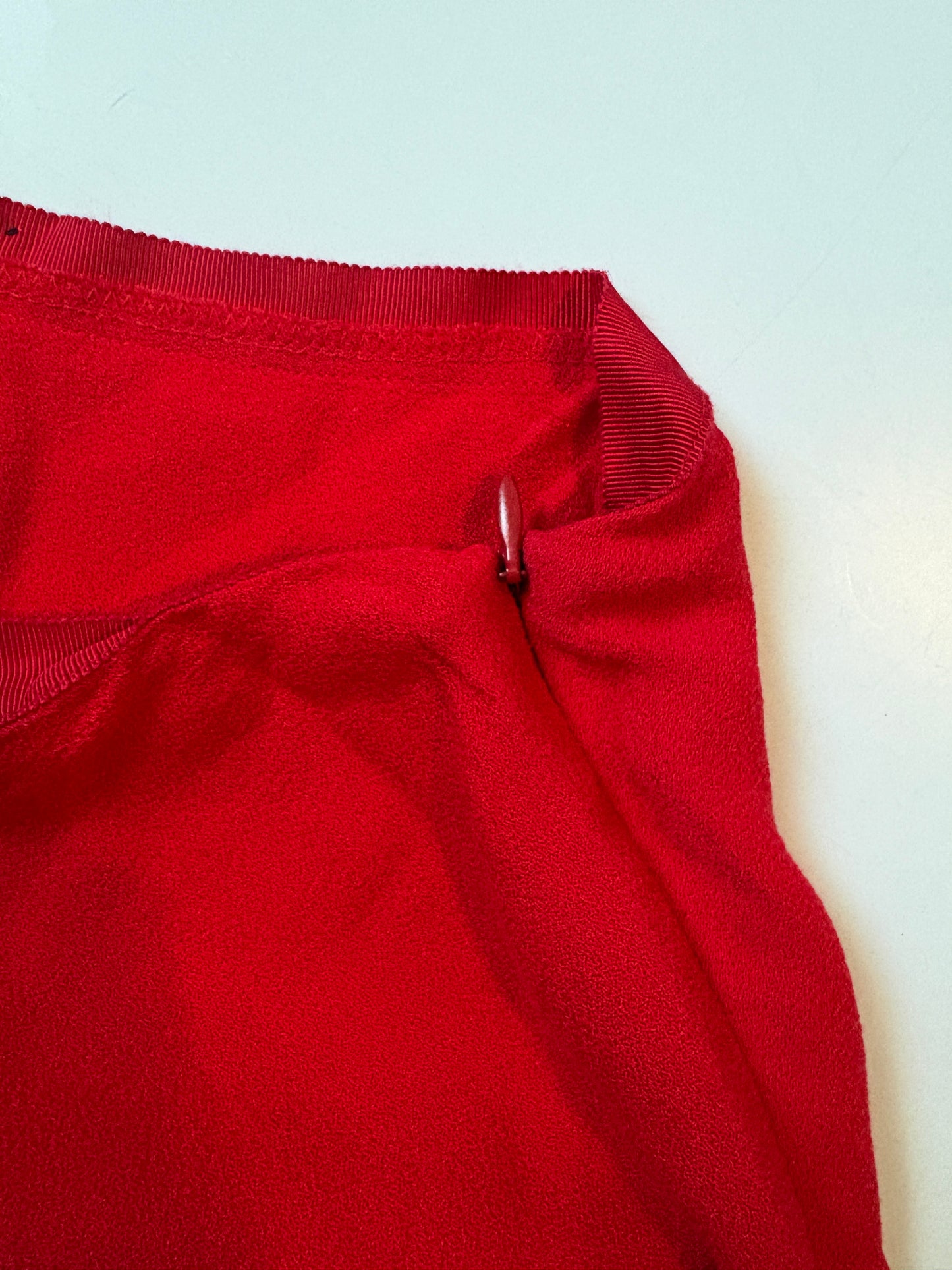 Joseph Red Crepe Skirt UK 12