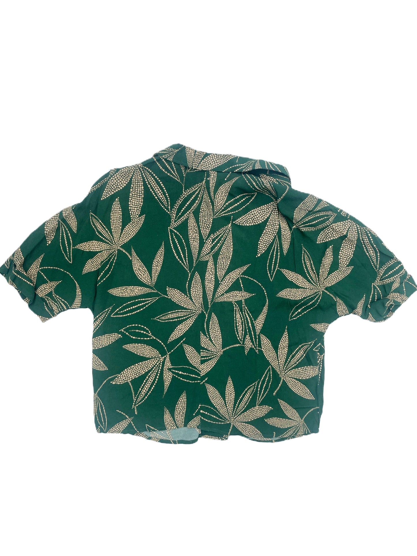 New With Tags Mango Cropped Printed Shirt XS image 2