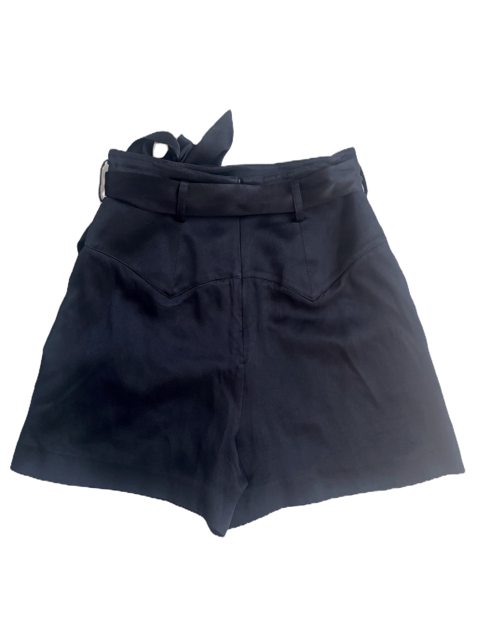 Temperley Black Satin Shorts UK 6 image 1
