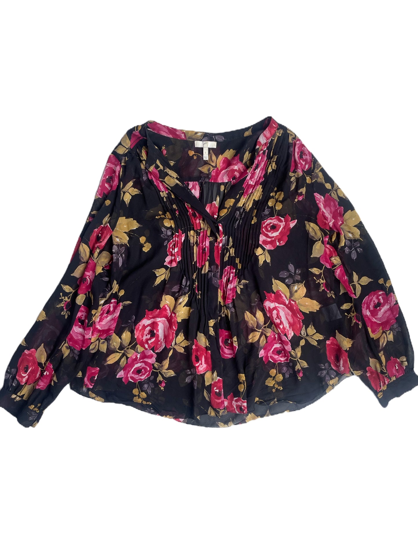 Joie Silk Rose Print Blouse S image 0