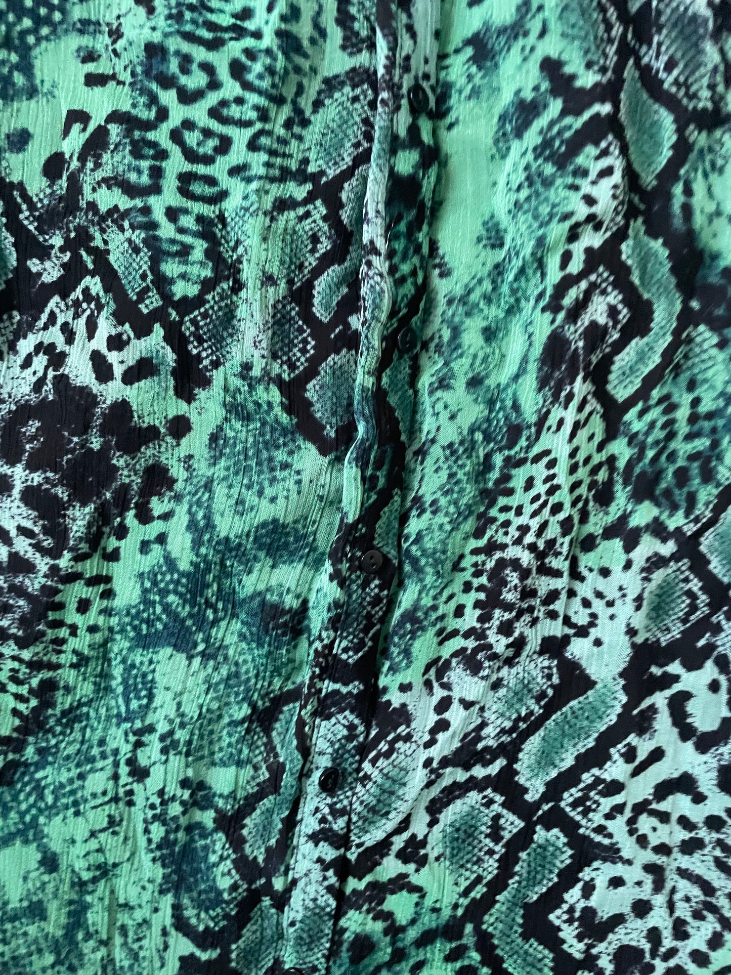 Ba&Sh Green Snake Print Dress S image 3