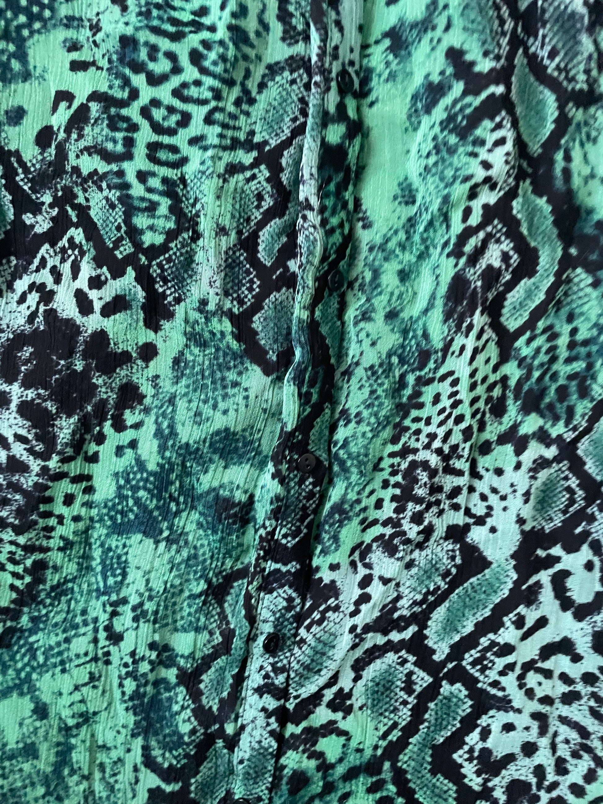 Ba&Sh Green Snake Print Dress S image 3