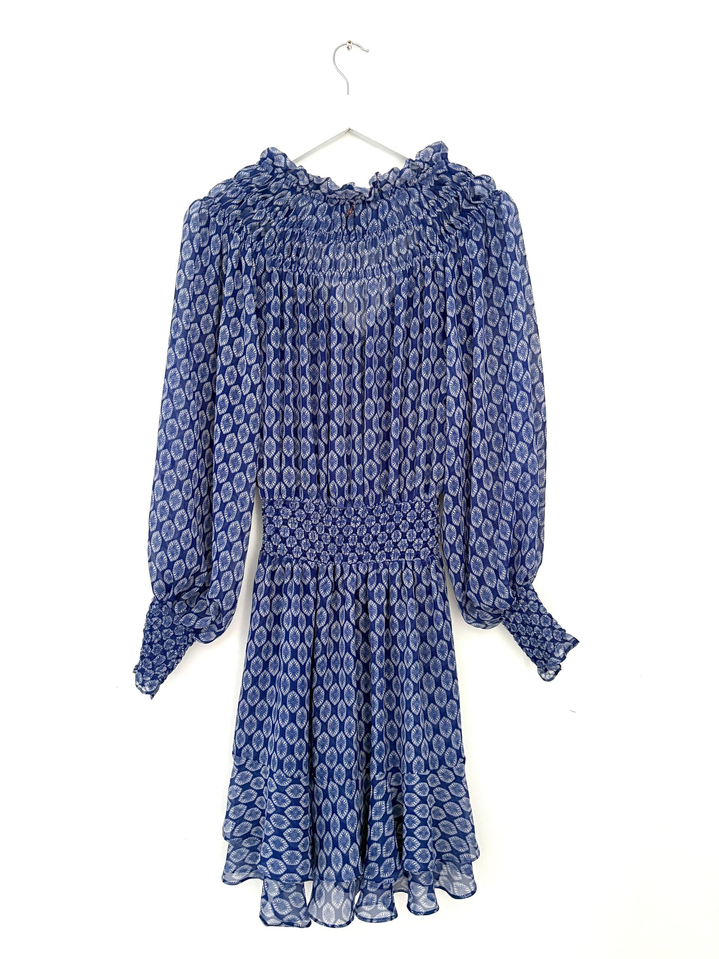 Misa Blue Print Dress S
