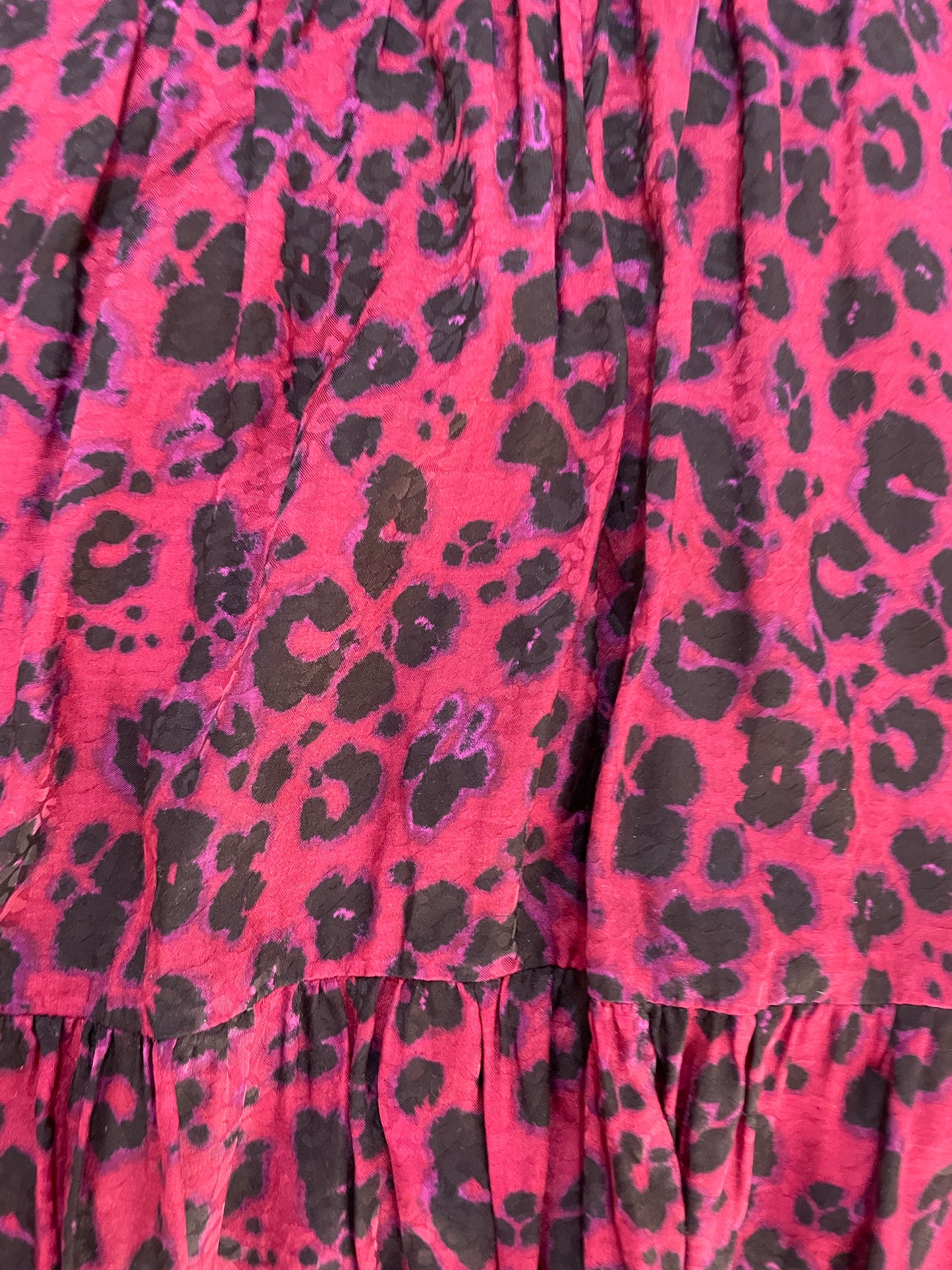 Ba&Sh Raspberry Leopard Shirt Dress L image 3