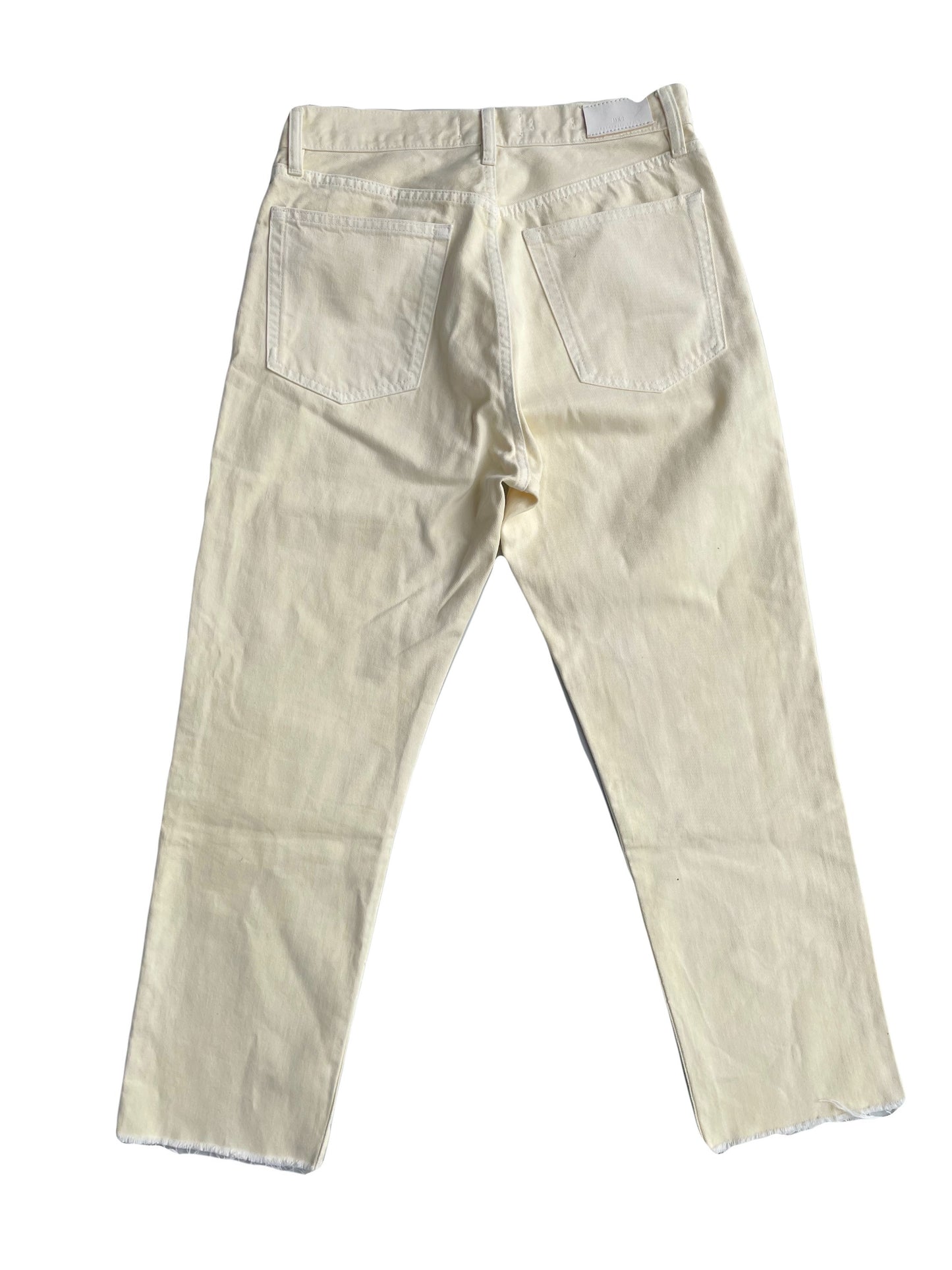 Mango Cream Straight Leg Jeans UK 10 image 2