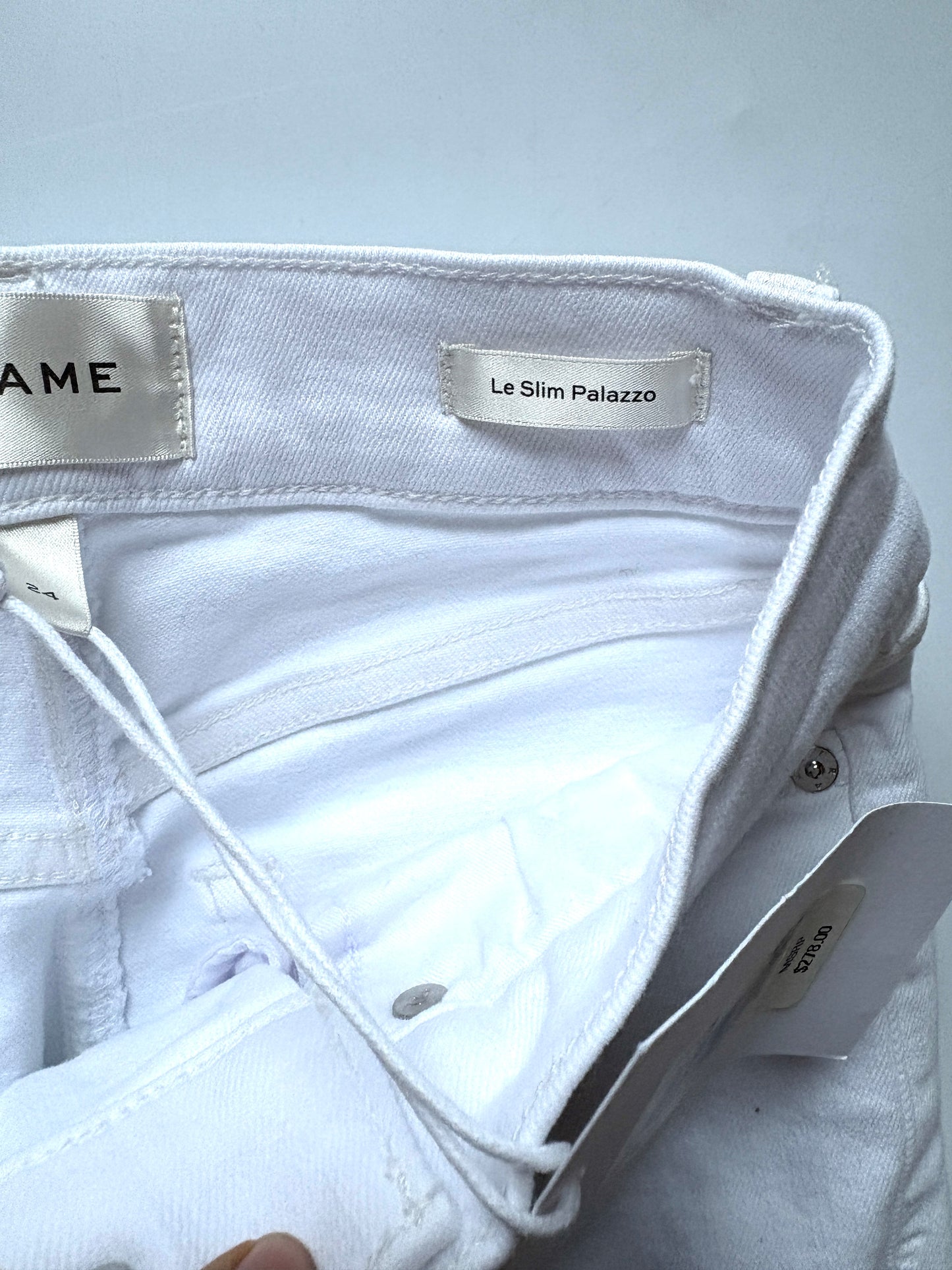 New With Tags Frame Le Slim Palazzo White Jeans 24"