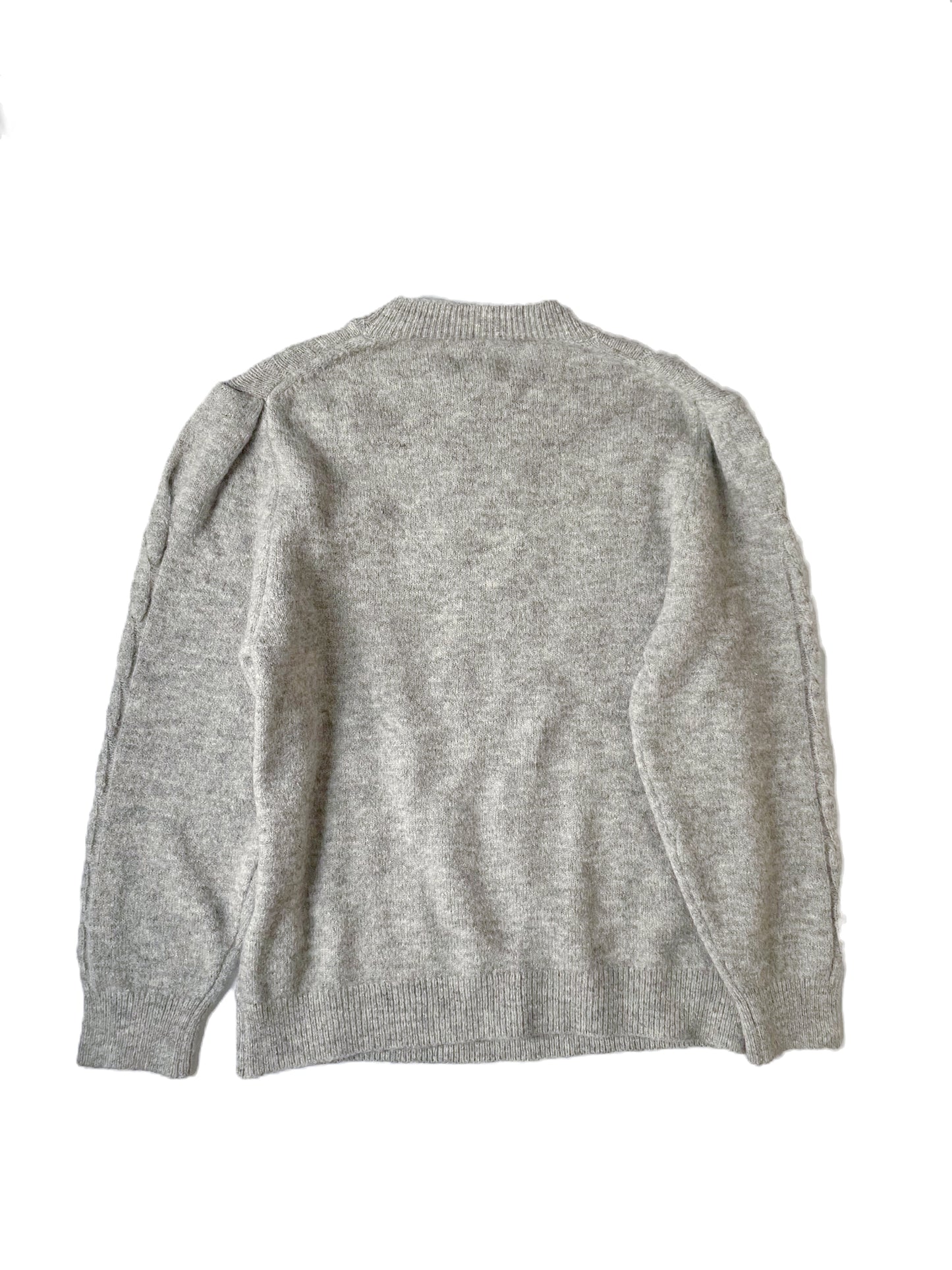 Massimo Dutti Grey Cable Knit L image 1
