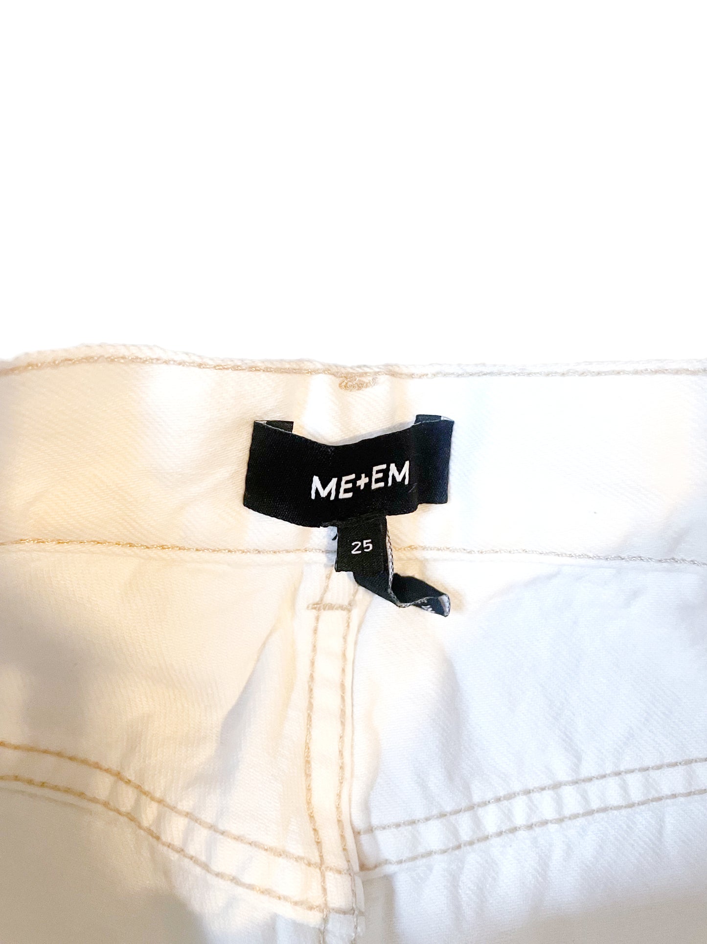 Me+Em White Wide Flare Jeans 25" image 3
