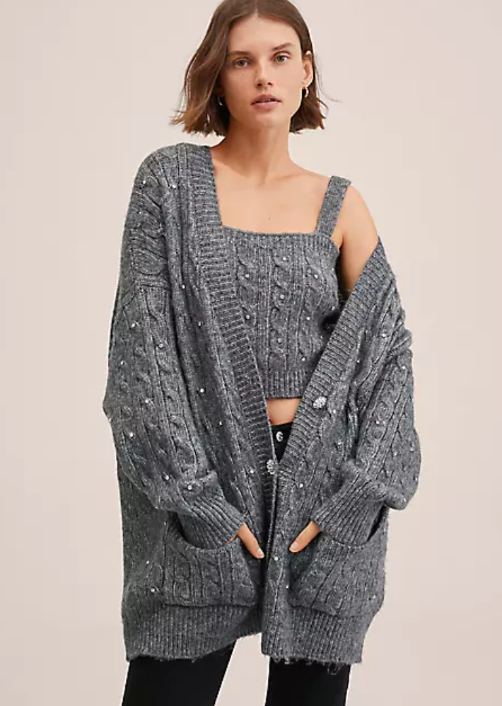Mango Oversized Cardigan & Top XS image 1