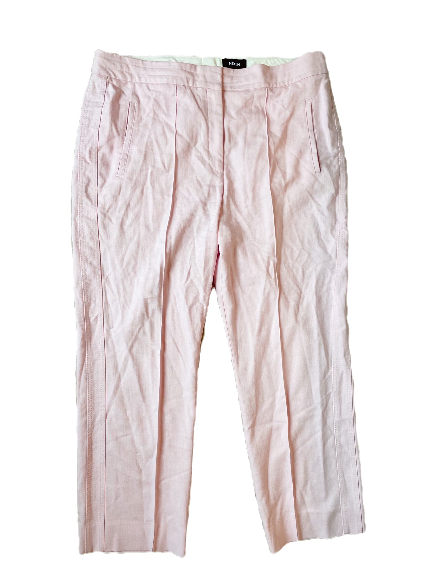 Me+Em Pink Linen Trousers UK 16 image 0
