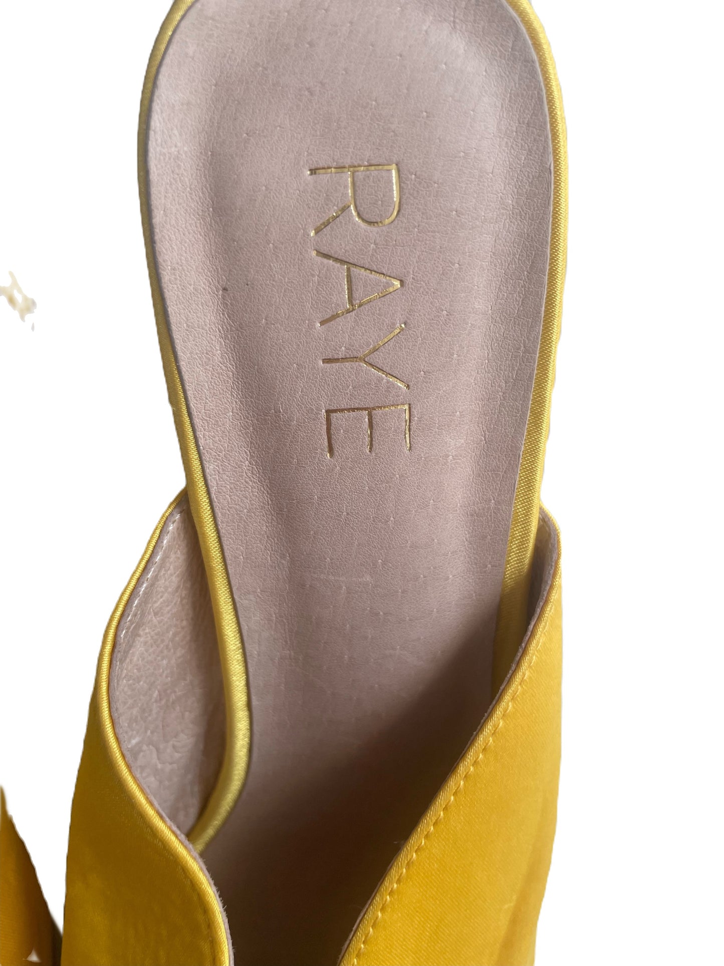 Raye Yellow Satin Mules image 3