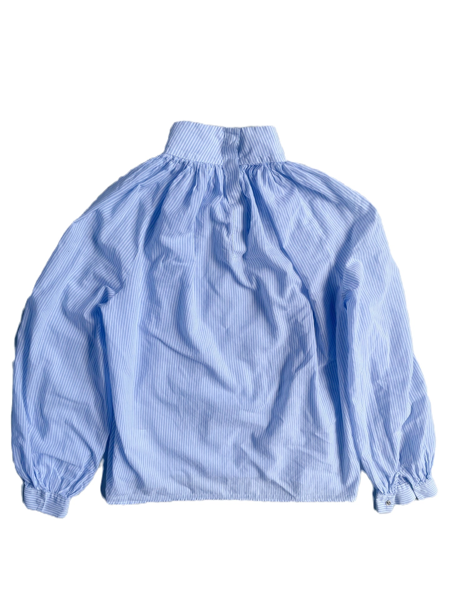 H&M Blue Striped Cotton Blouse XS image 1