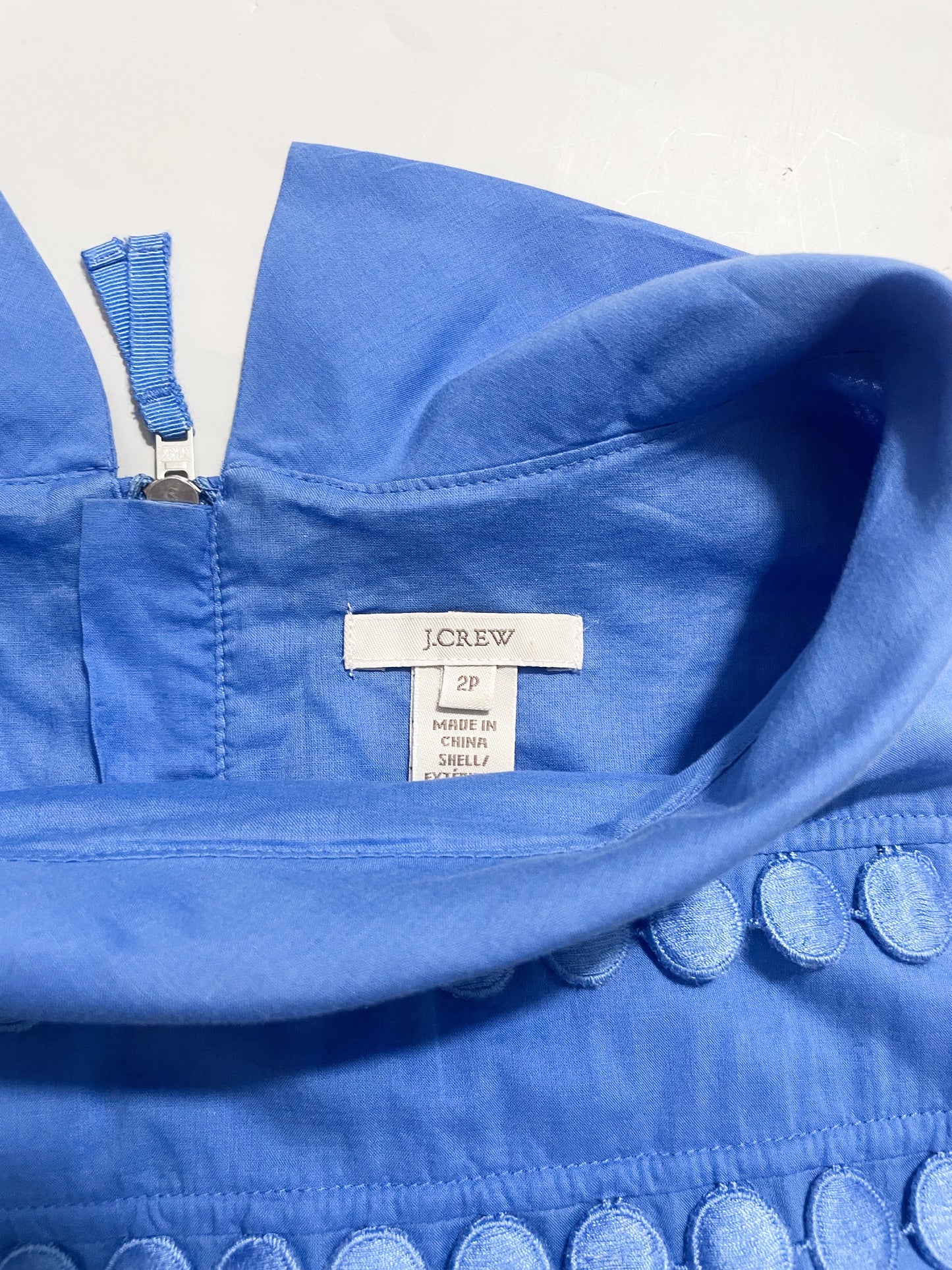 J.Crew Blue Cotton Blouse UK 6p image 2