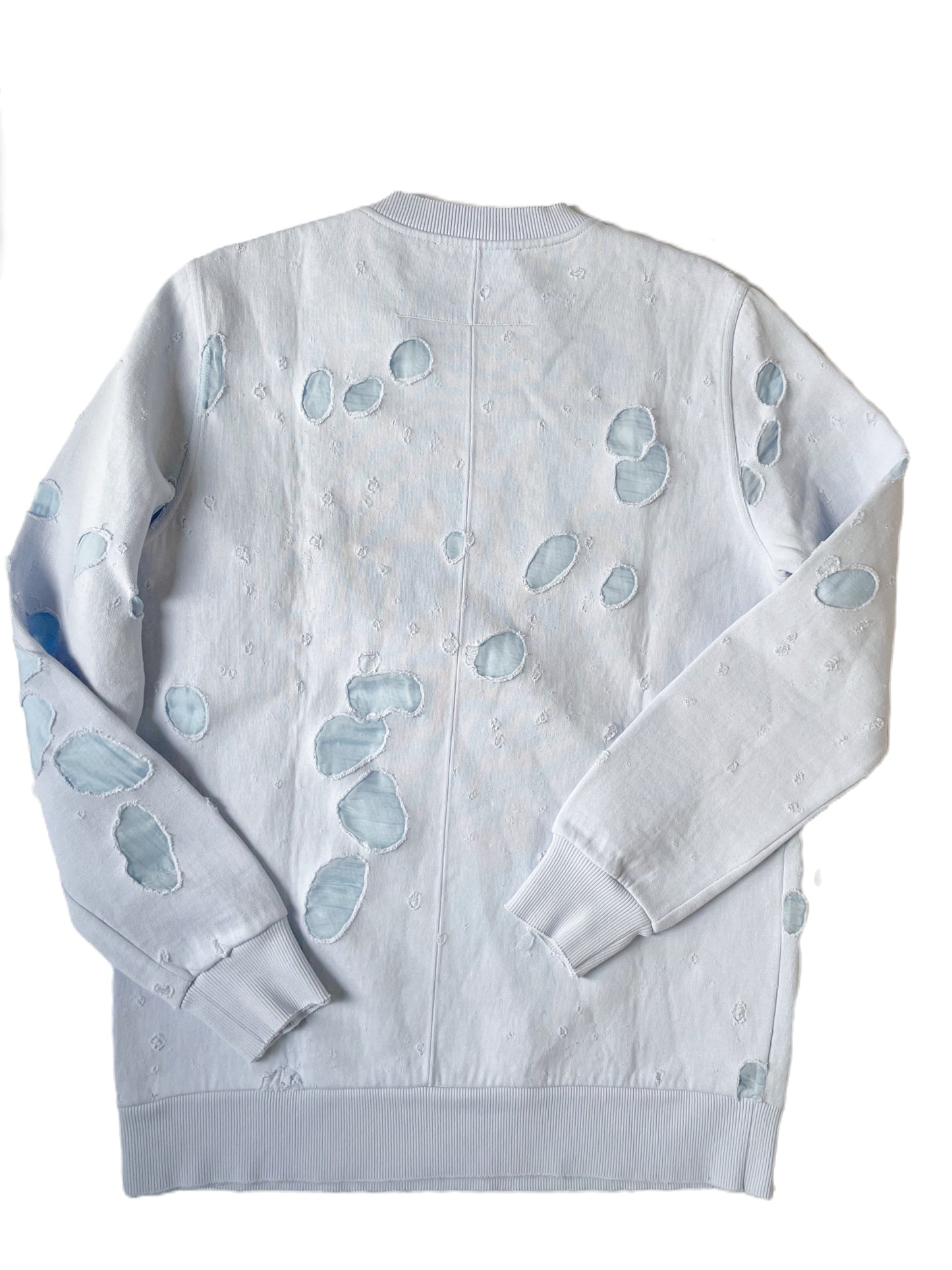 Givenchy Paris Light Blue Distressed Hoodie XS image 1