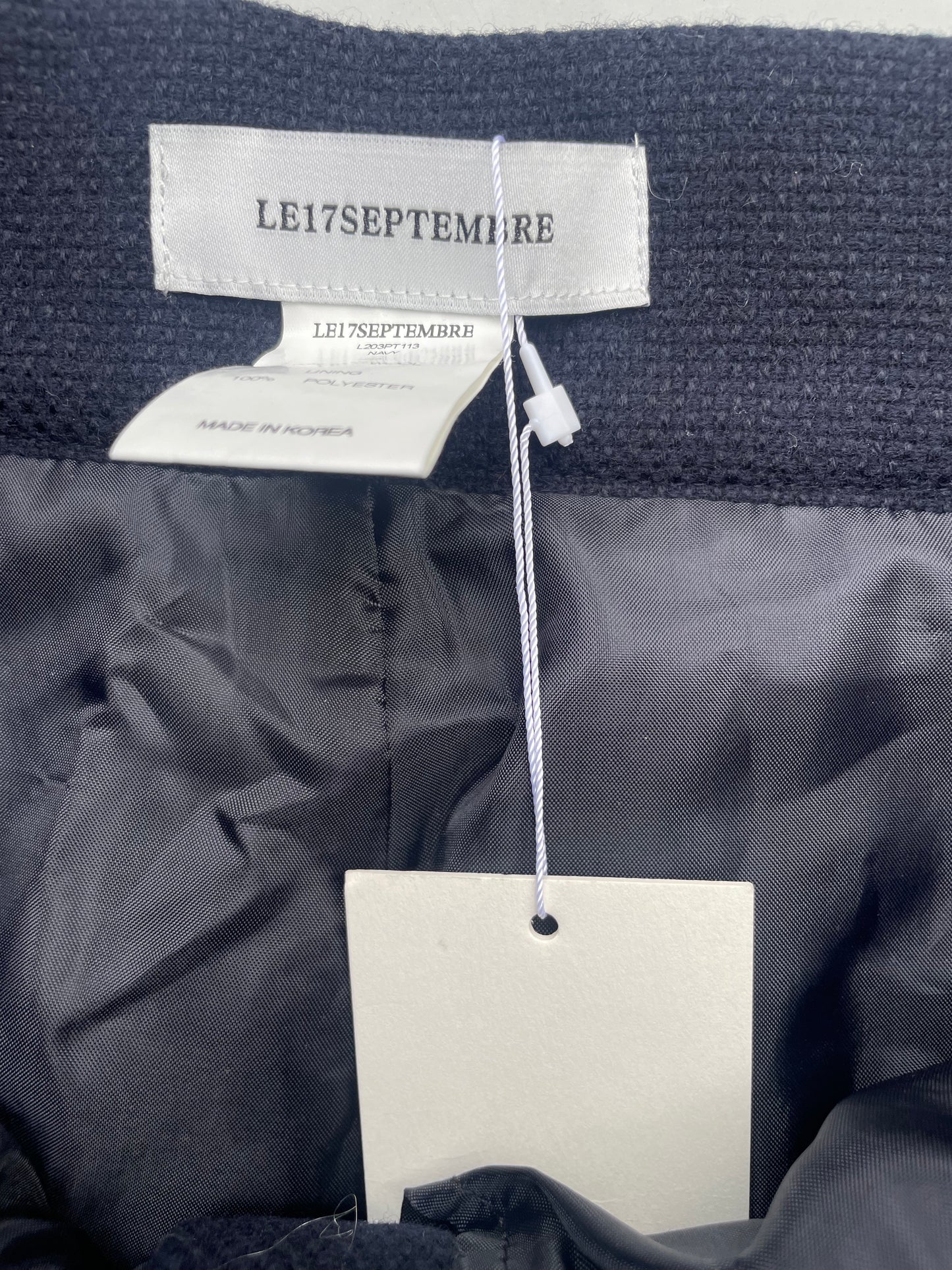 New With Tags Le 17 Septembre Navy Wool Trousers UK 14 image 2