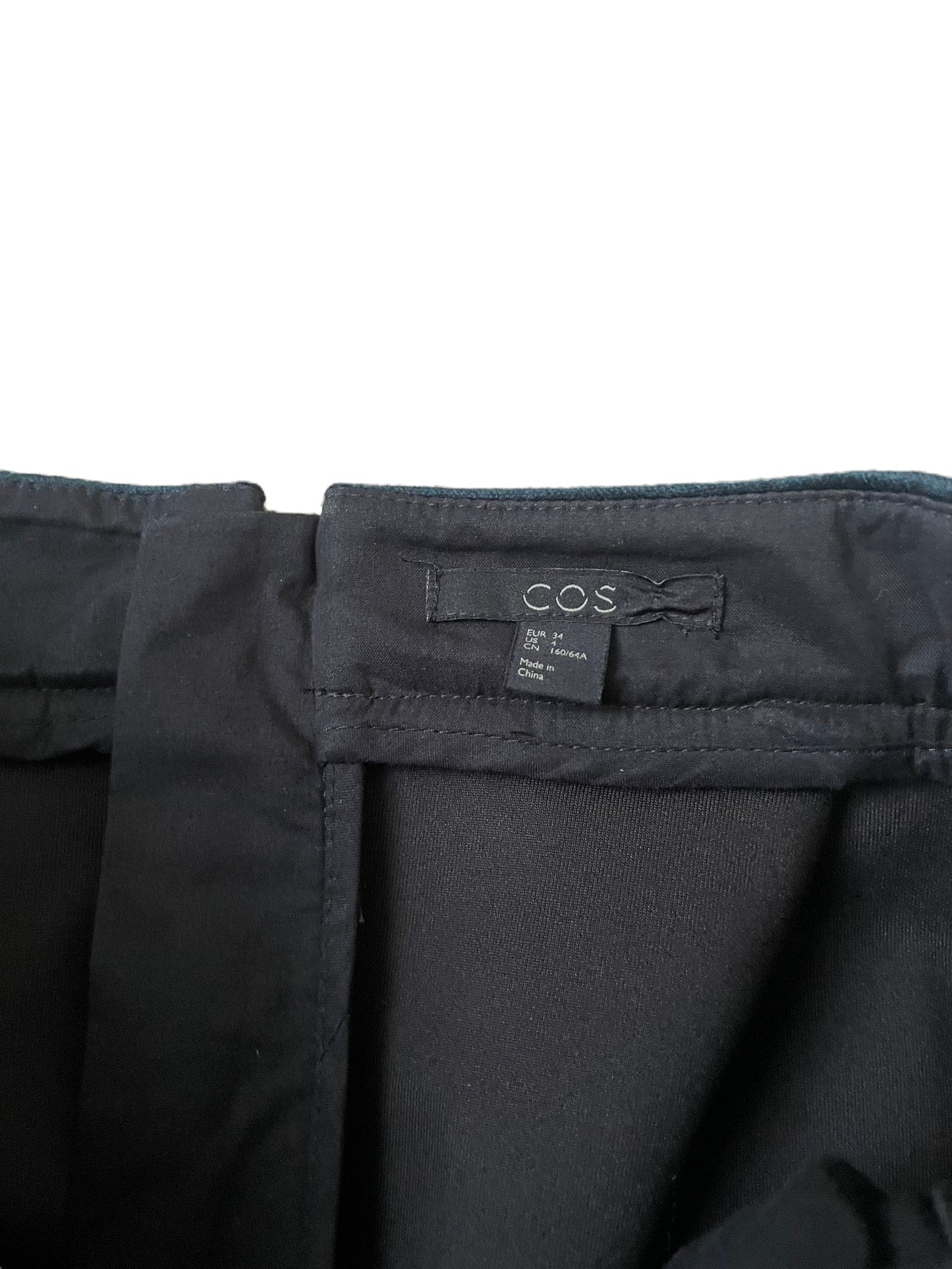 COS Blue Velvet Skirt UK 6 image 2