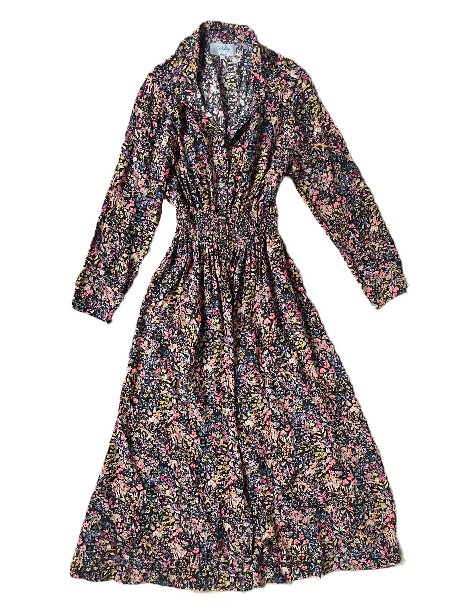 Ridley Silk Floral Midi Dress UK 14 image 0