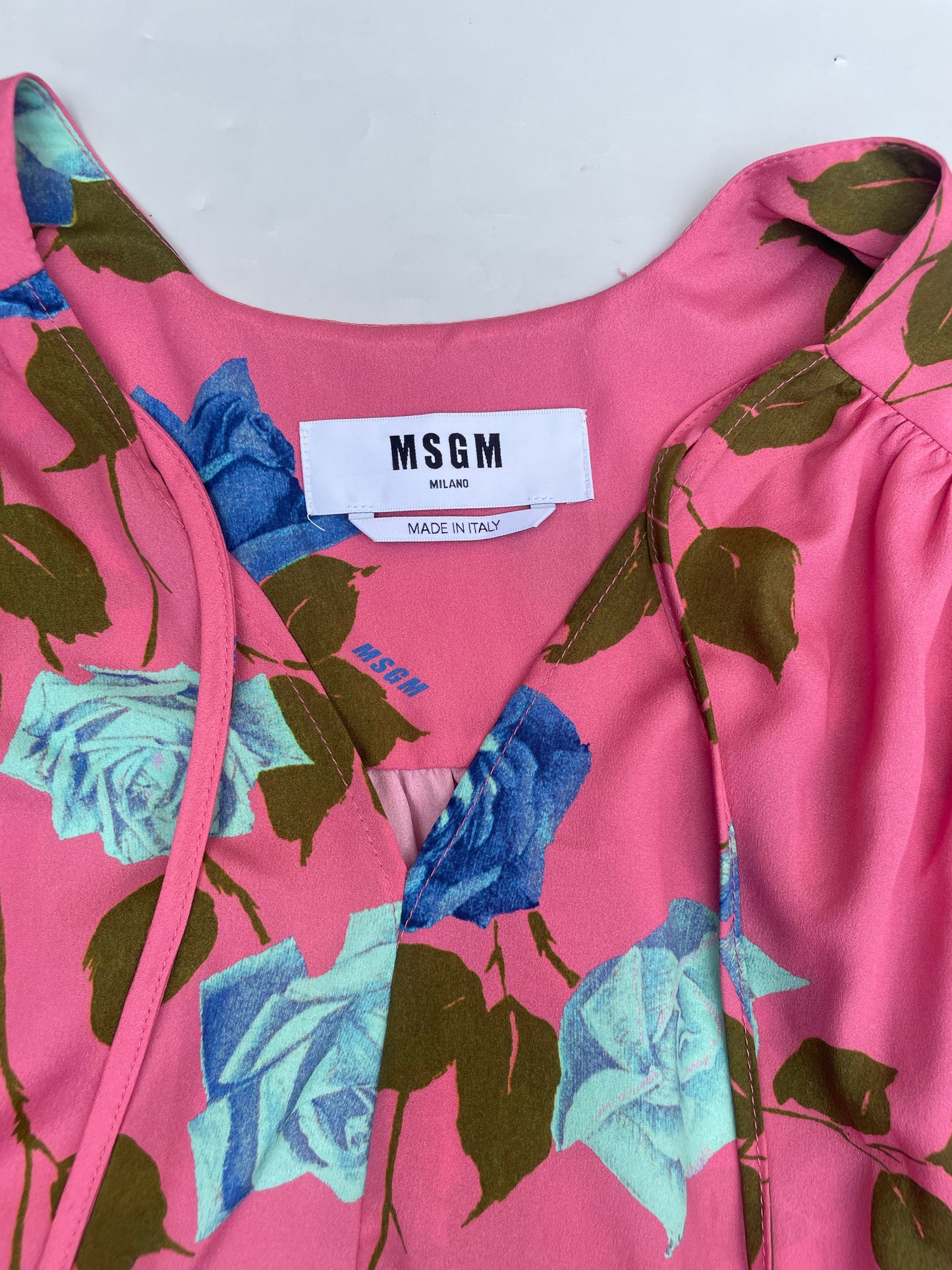 MSGM Pink Floral Blouse UK 8 image 2