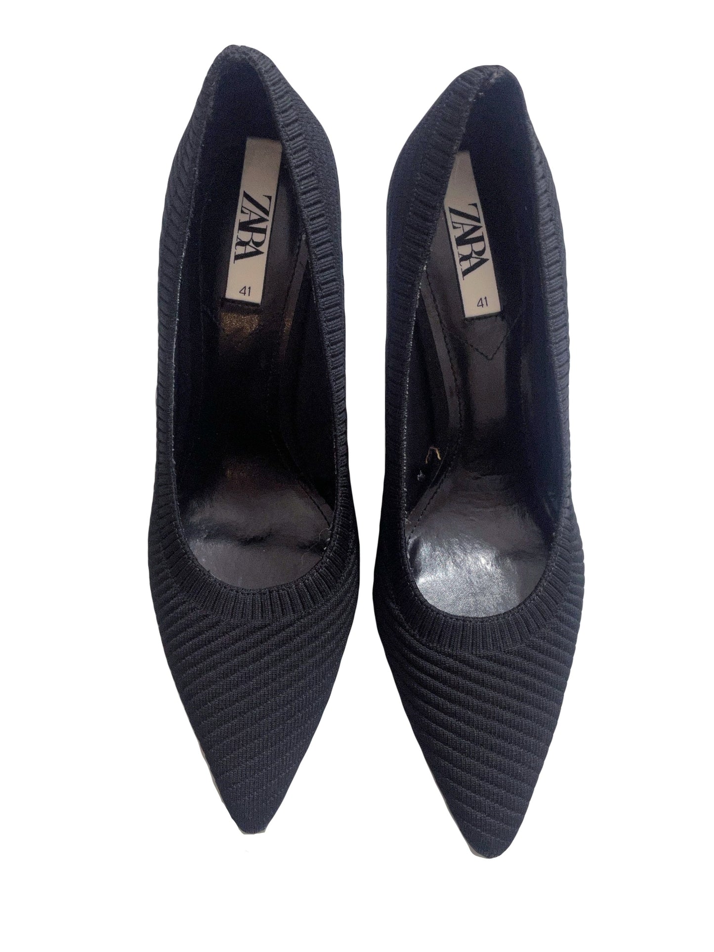 Zara Black Pointed Heels UK 8 image 0