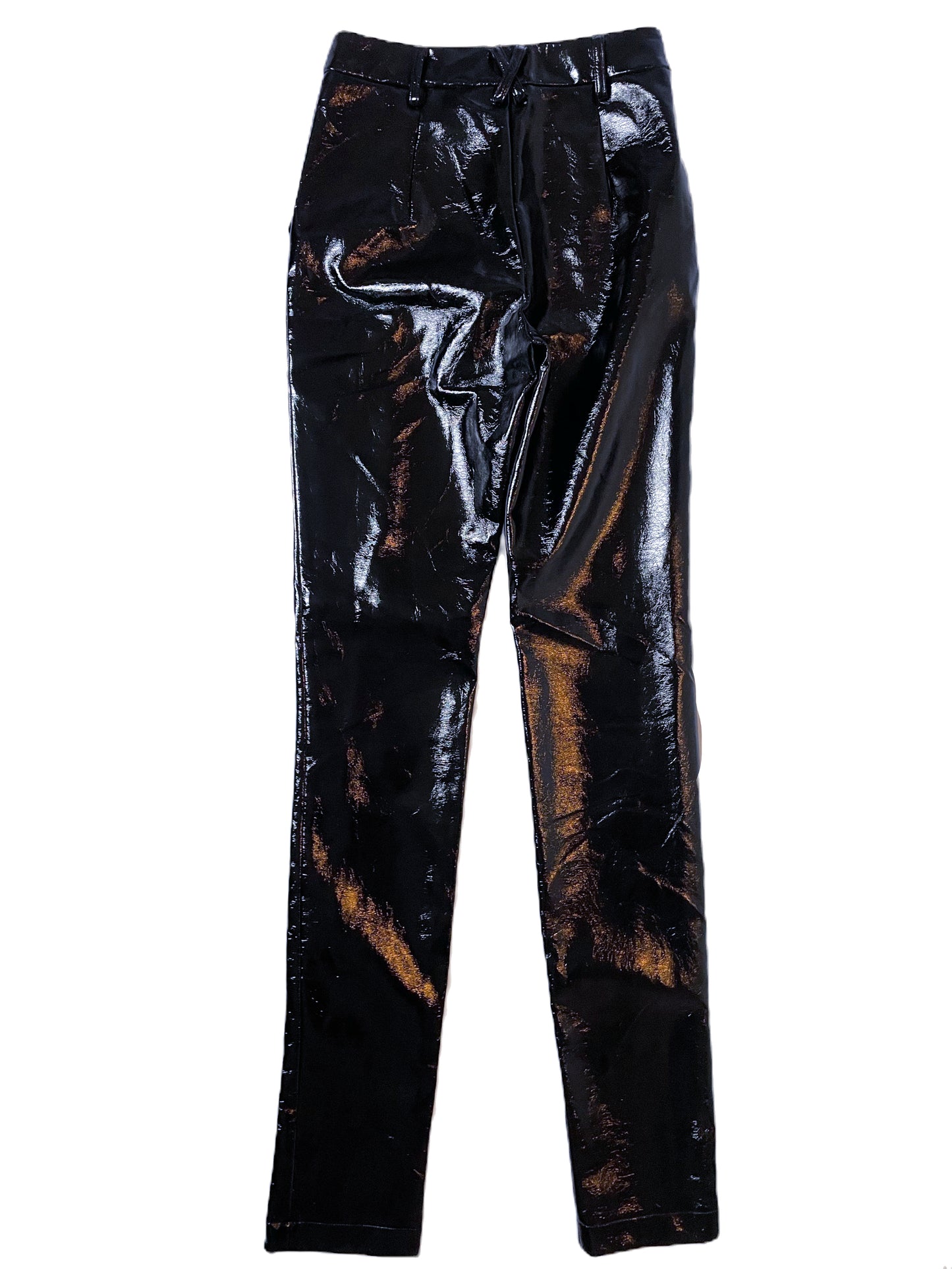 De La Vali Faux Patent Leather Trousers UK 6 image 2