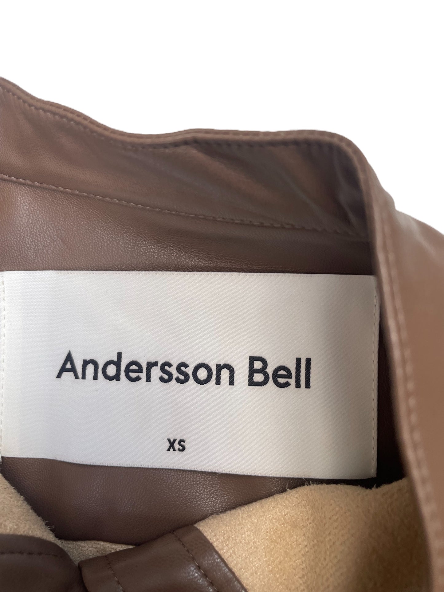 New With Tags Andersson Bell Vegan Leather Midi Dress XS image 2