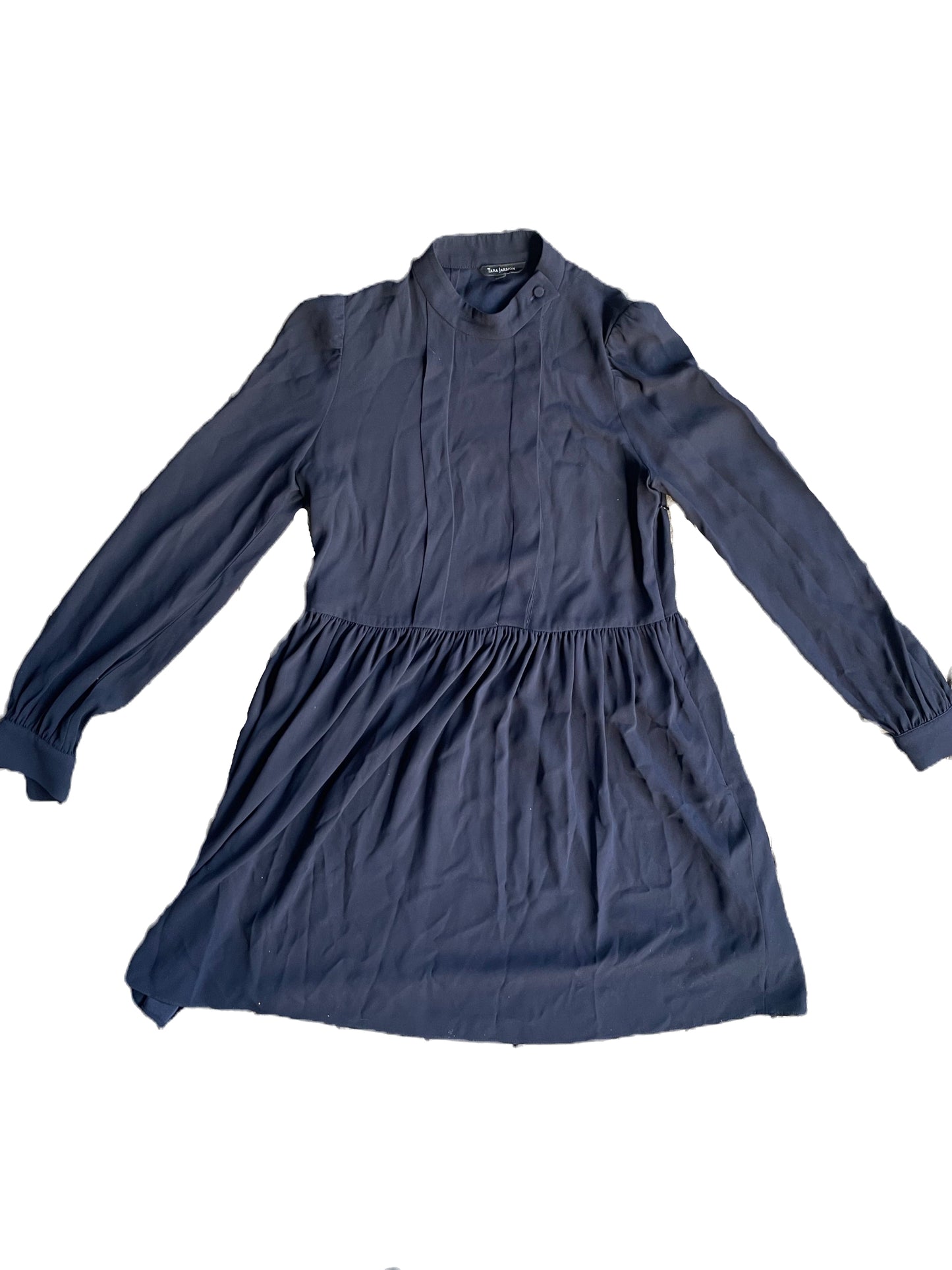Tara Jarmon Navy Crepe Dress UK 8 image 0