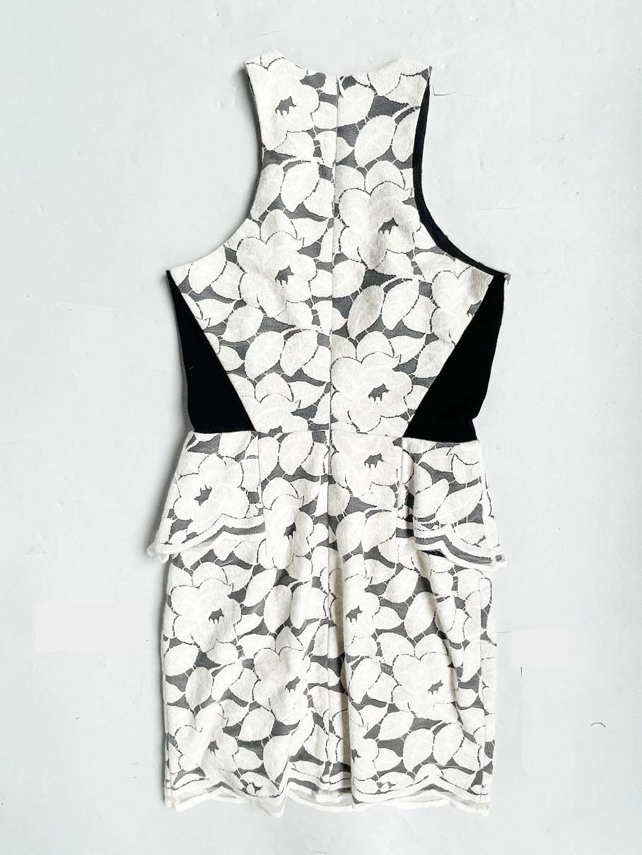 Mason by Michelle Mason Floral Peplum Dress XS image 2