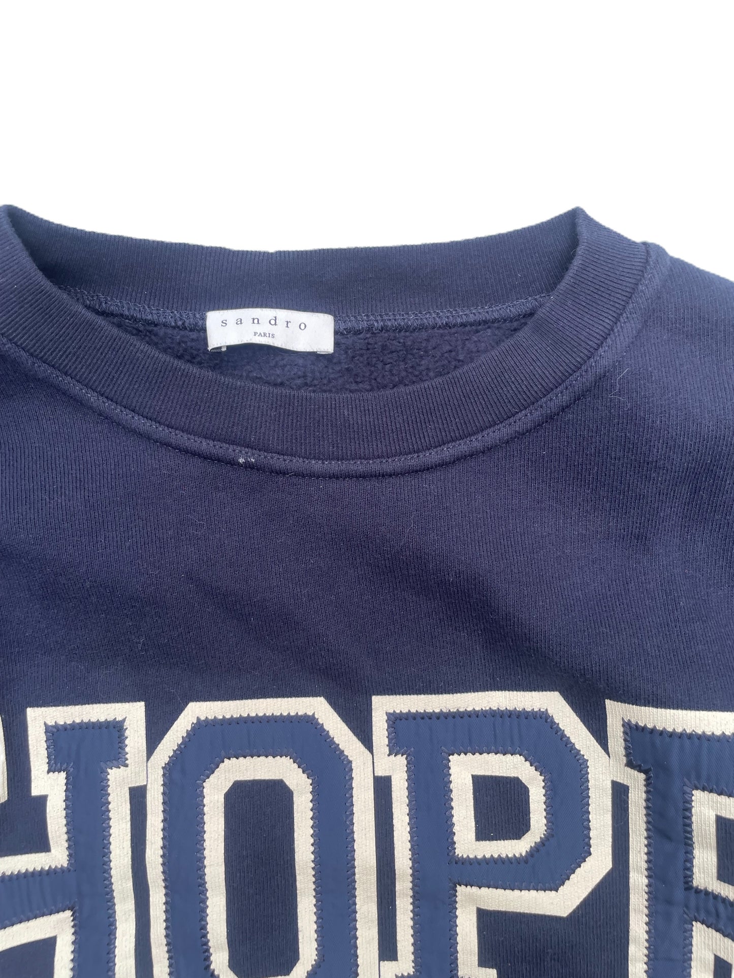 Sandro Cotton Hope Navy Sweatshirt S image 2