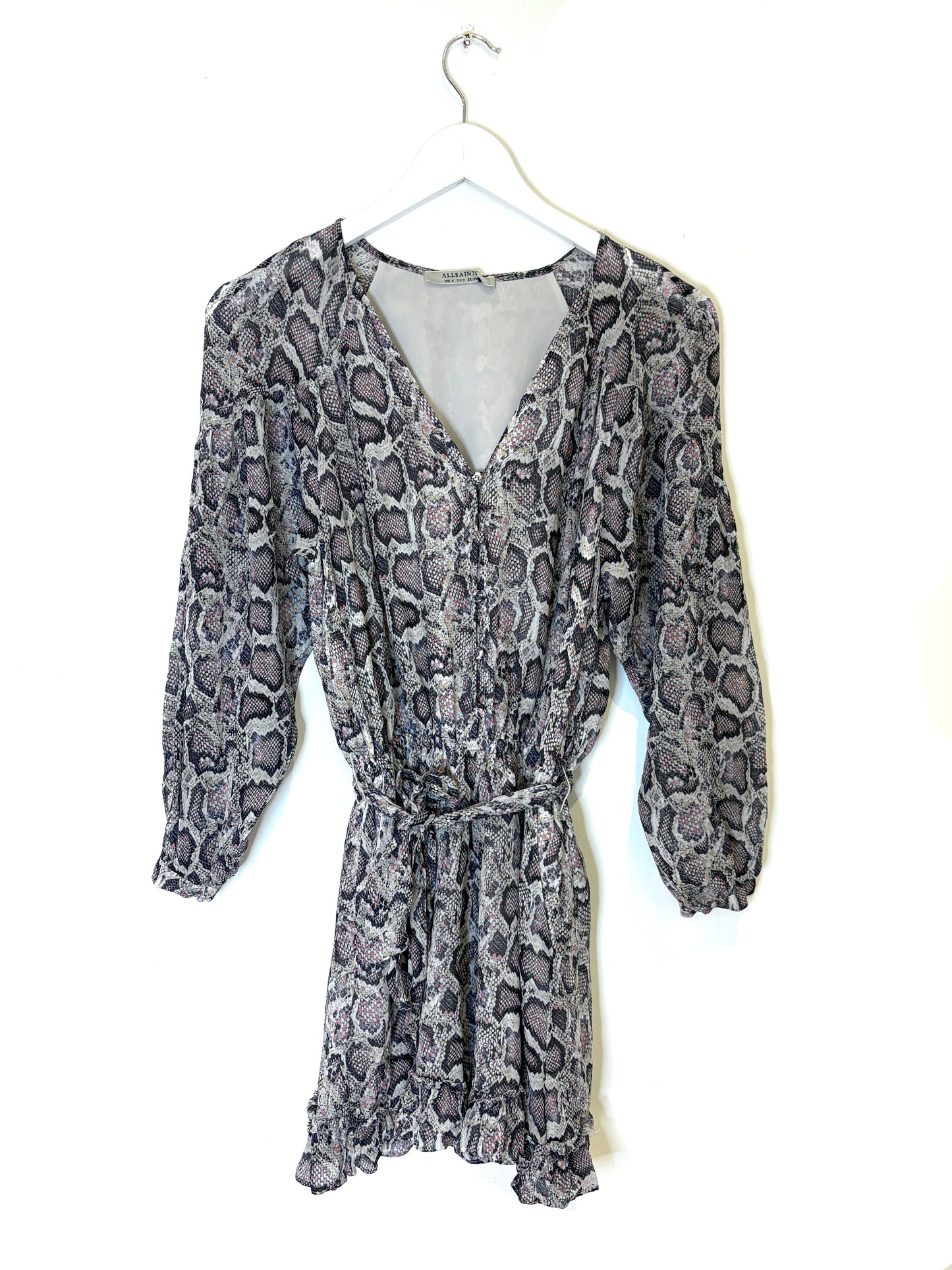 All Saints Snake Print Playsuit