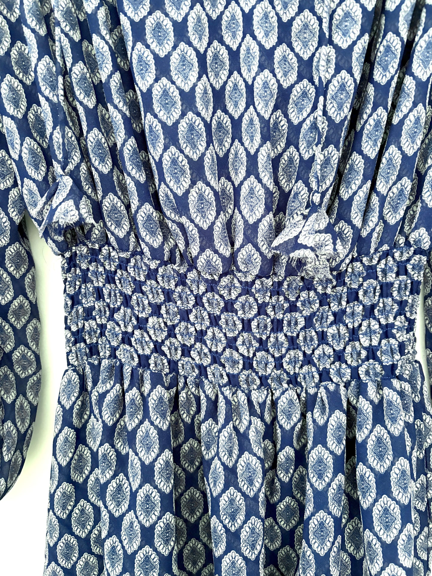 Misa Blue Print Dress S