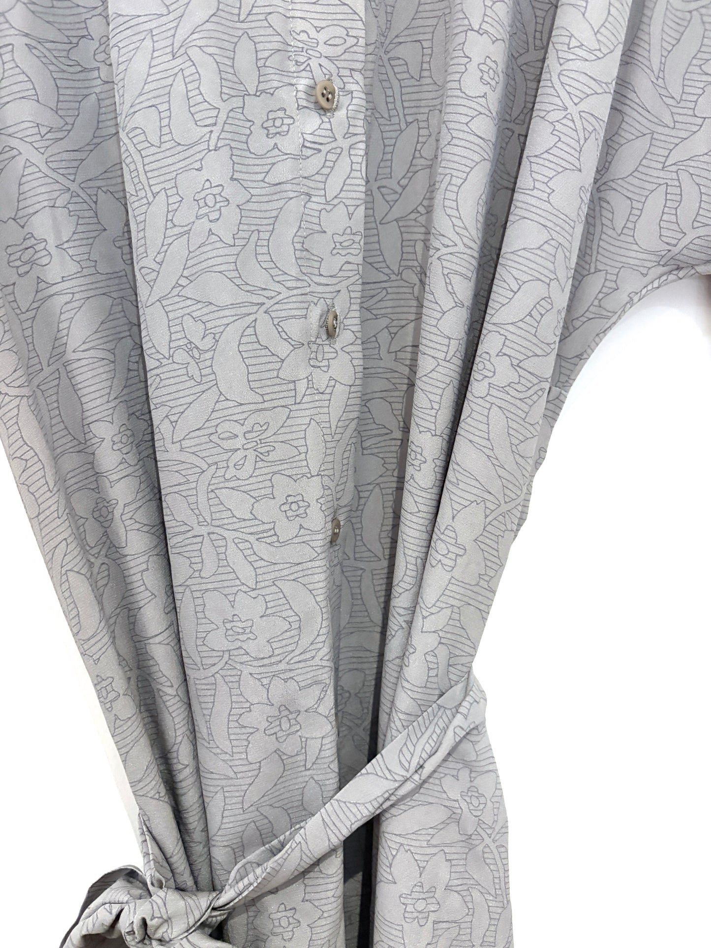 New With Tags Raey Silk Grey Long Day Dress UK 6