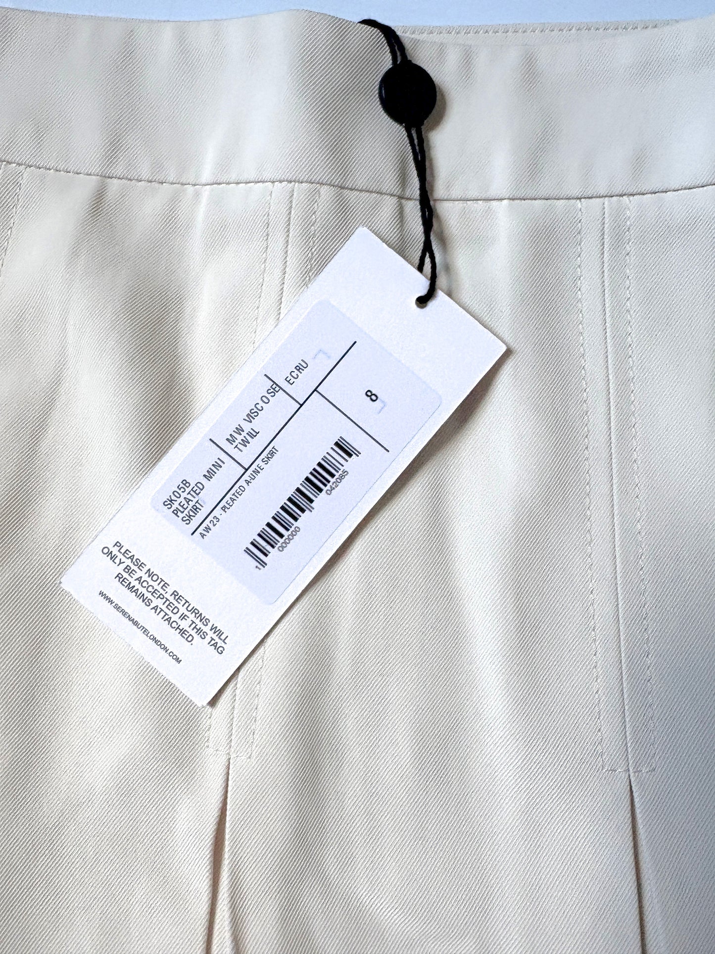 New With Tags Serena Bute Pleated Mini Skirt UK 8