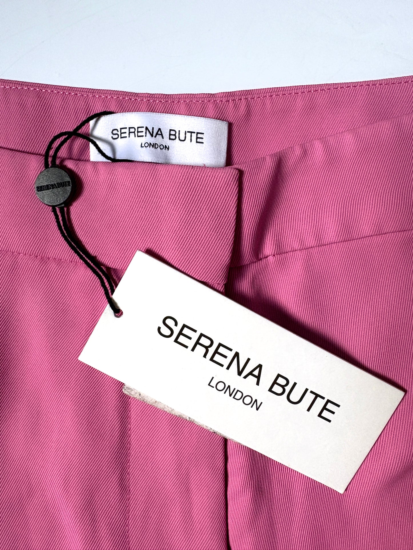 New With Tags Serena Bute Candy Pink Wide Leg Trousers UK 14