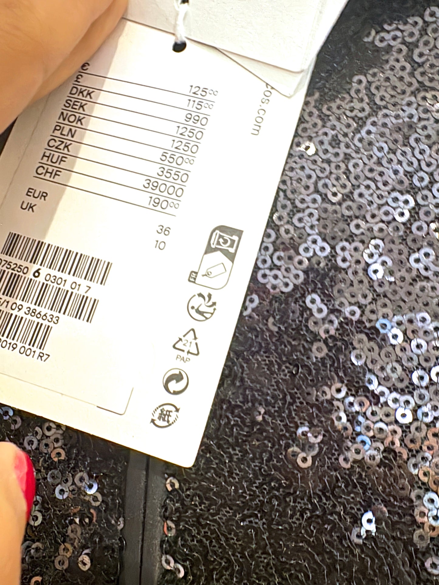 New with Tags Cos Recycled Sequin Dress UK 10