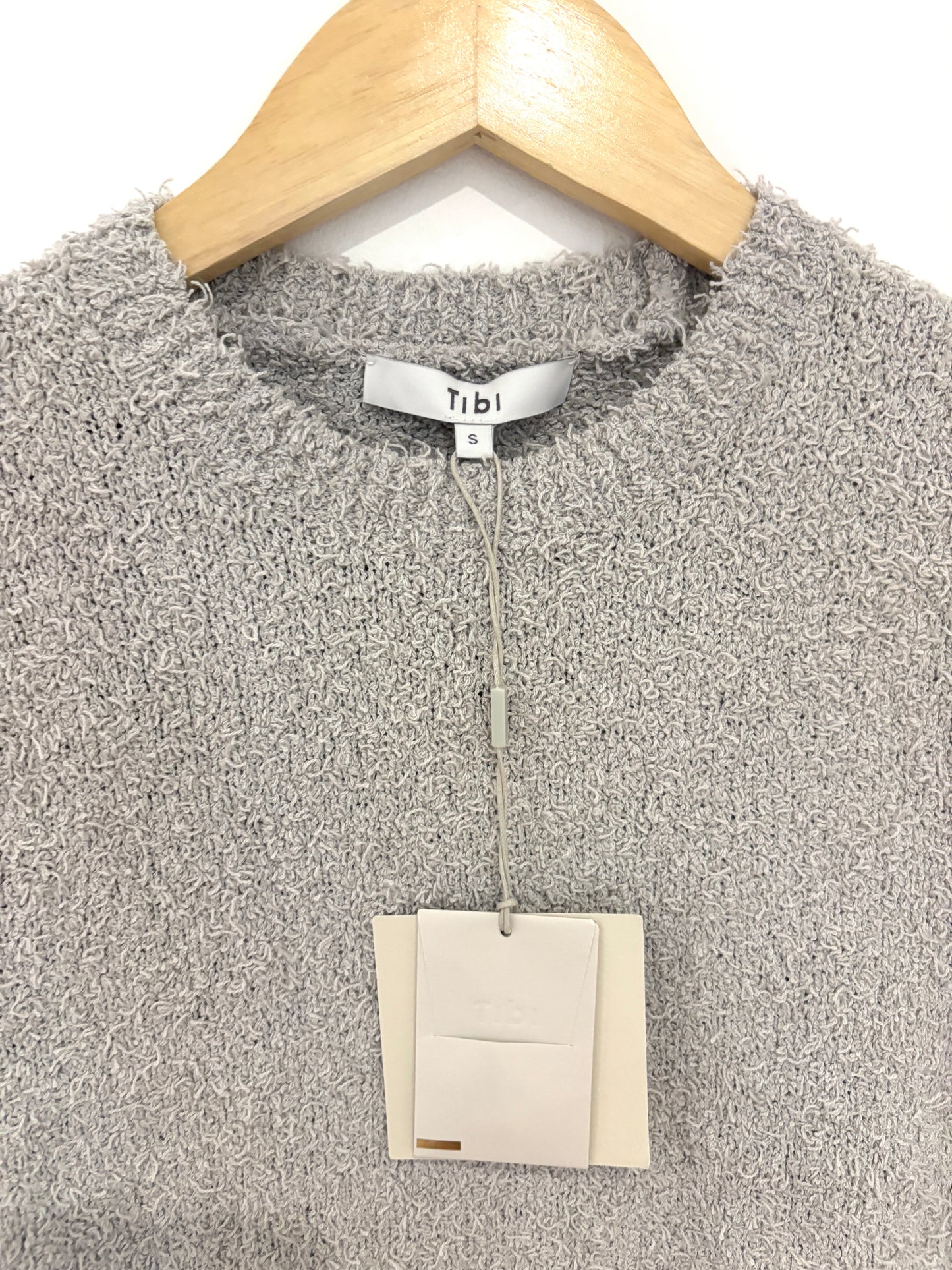 New With Tags Tibi Light Grey Towel Knit Tee S