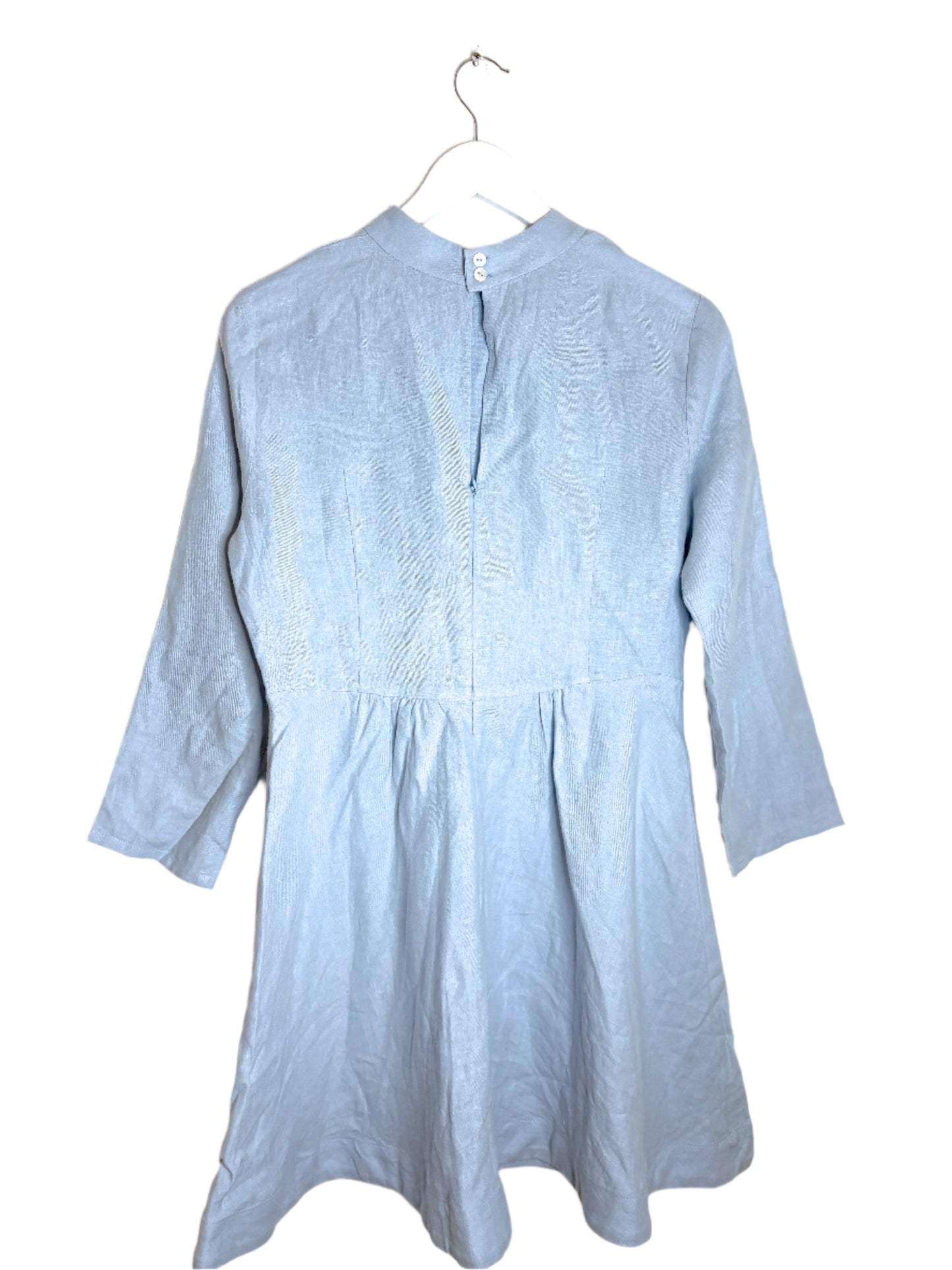 Casa Raki Blue Linen Dress S