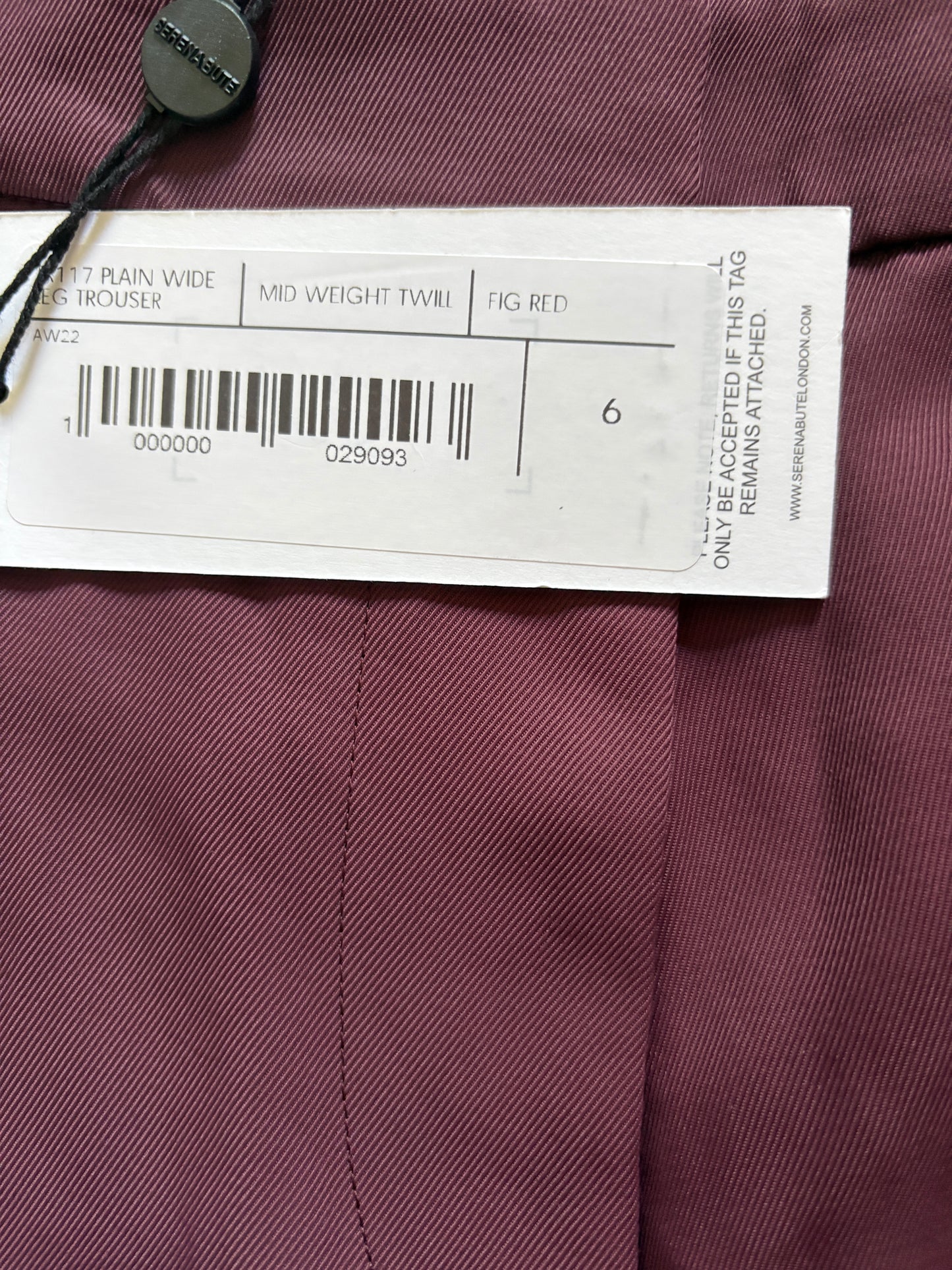 New With Tags Serena Bute Burgundy Flare Trousers UK 14