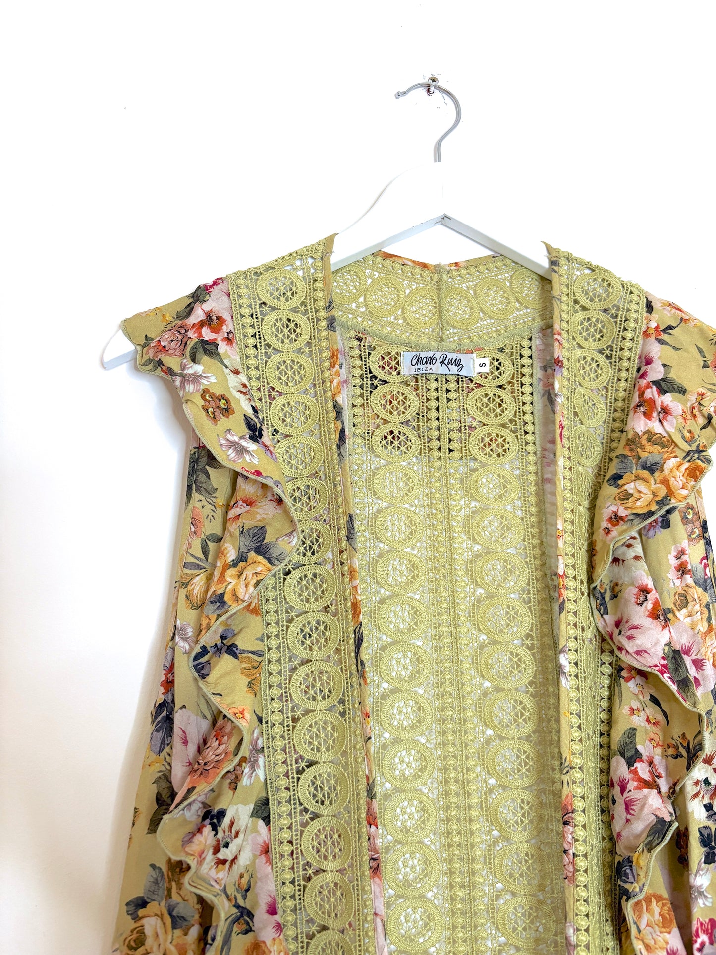 Charo Ruiz Floral Green Cover Up S