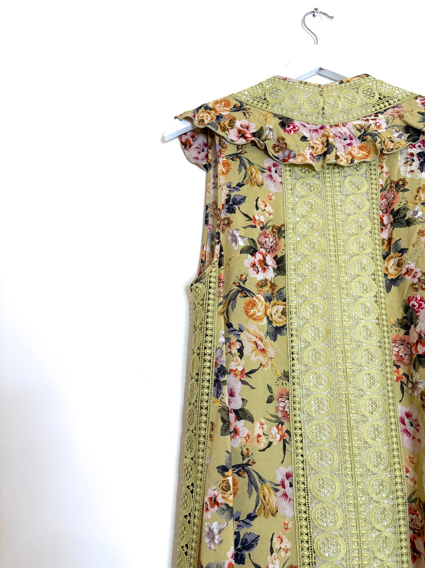 Charo Ruiz Floral Green Cover Up S