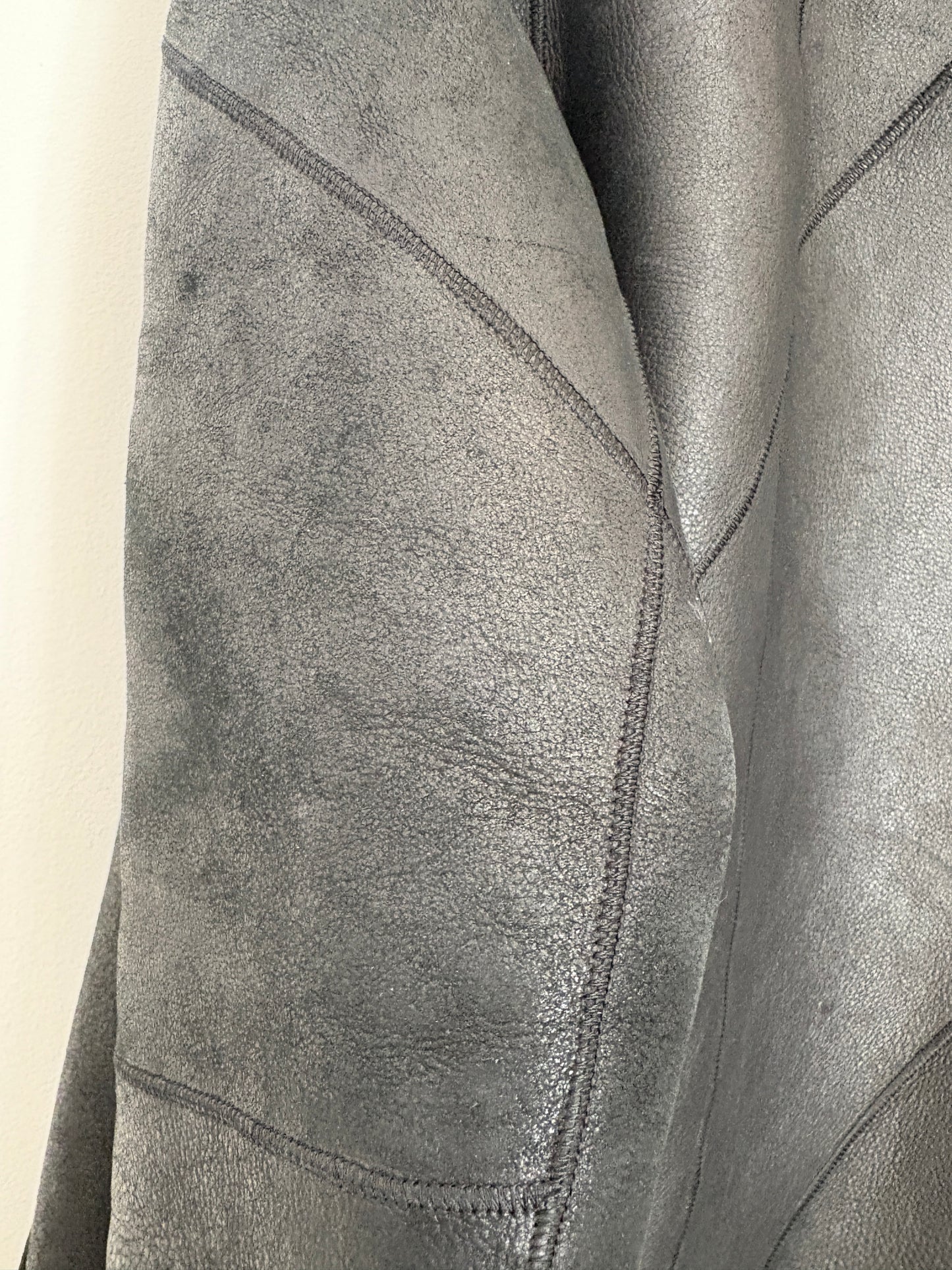 Theory Black Shearling Coat S