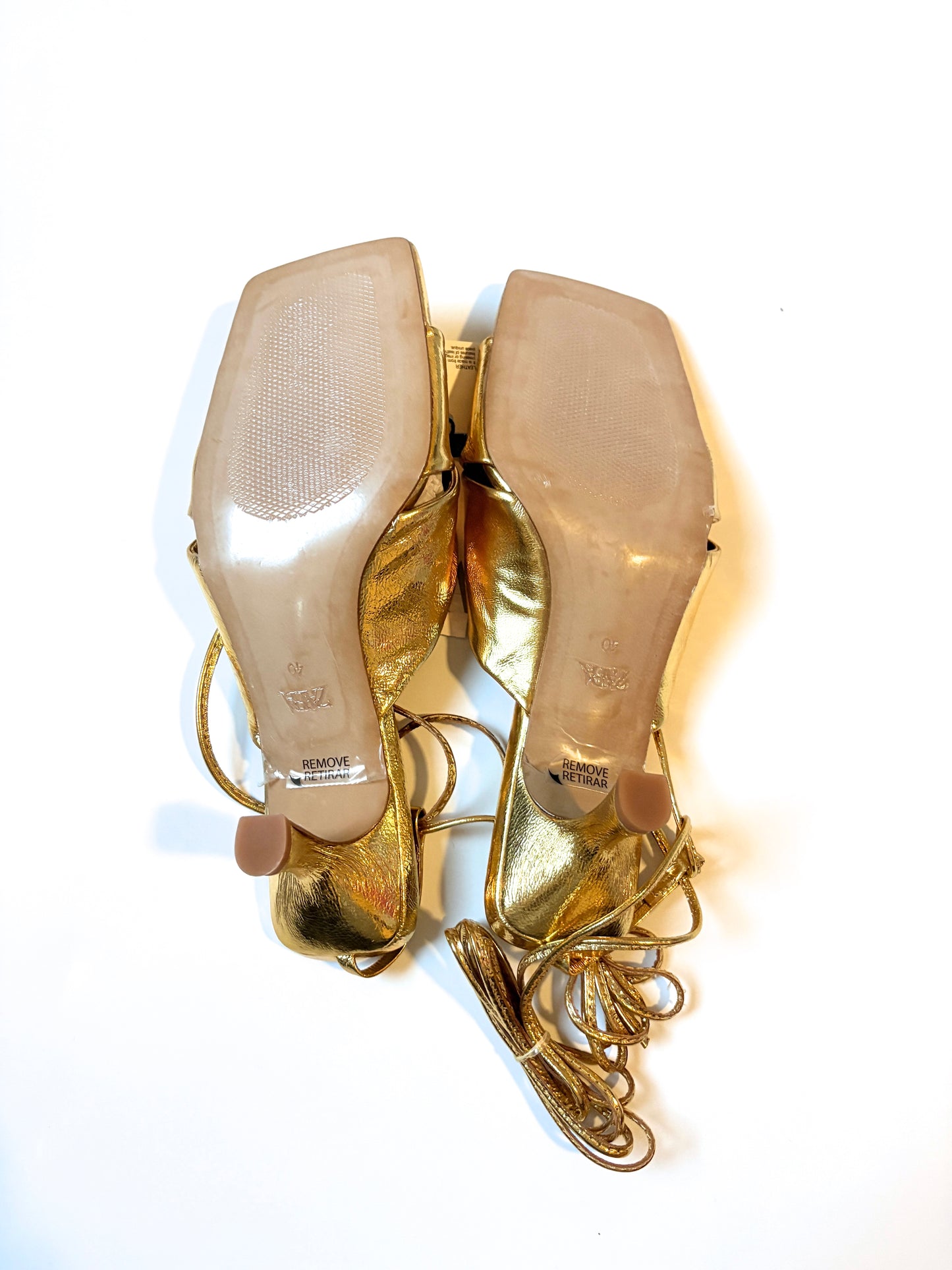 New with Tags Zara Gold Mules UK 7