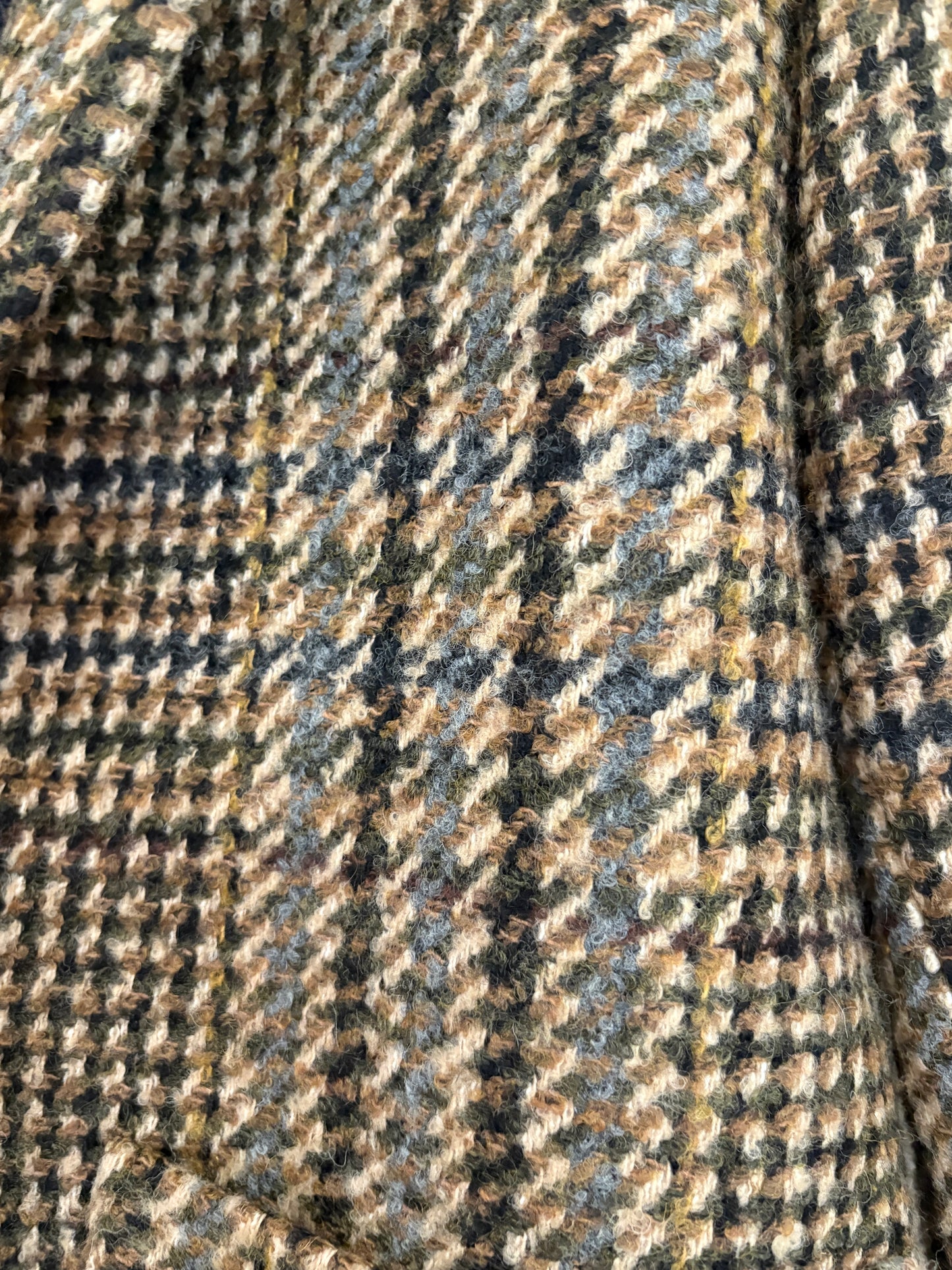 Sézane Brown Wool Houndstooth Coat UK 8